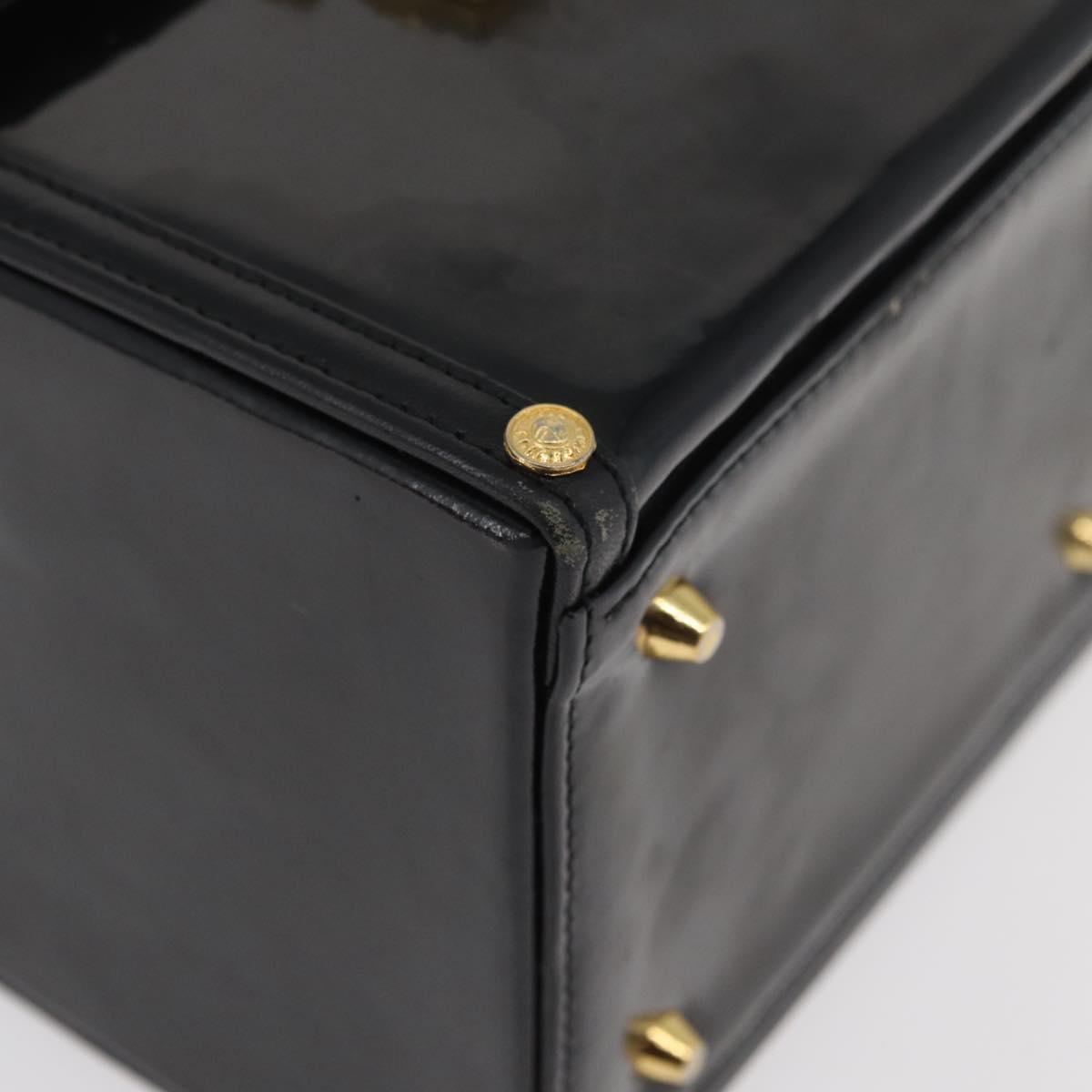 Gianni Versace Hand Bag Patent Leather Black Gold Auth BA13187 - Jerrillo image 10