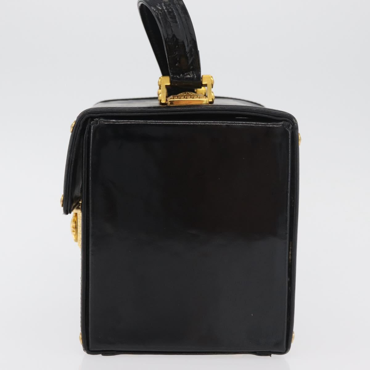 Gianni Versace Hand Bag Patent Leather Black Gold Auth BA13187 - Jerrillo image 4
