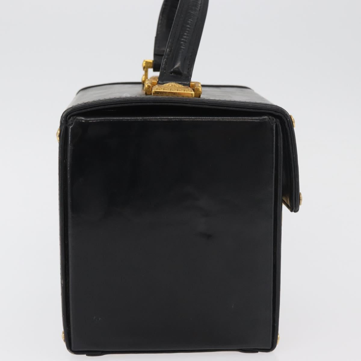 Gianni Versace Hand Bag Patent Leather Black Gold Auth BA13187 - Jerrillo image 5