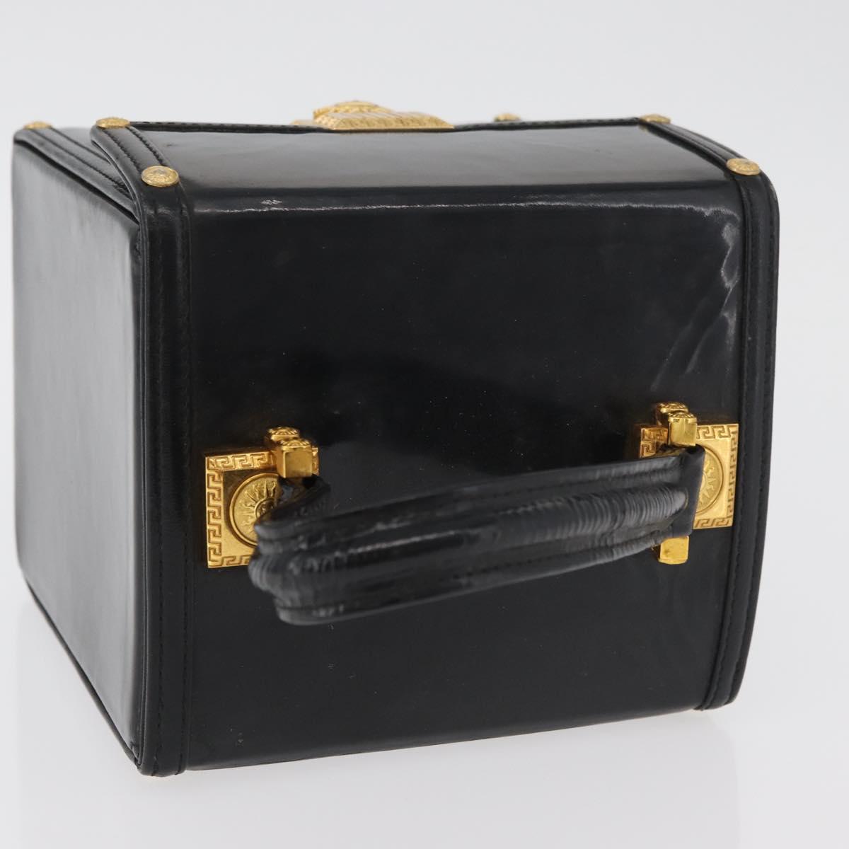 Gianni Versace Hand Bag Patent Leather Black Gold Auth BA13187 - Jerrillo image 6
