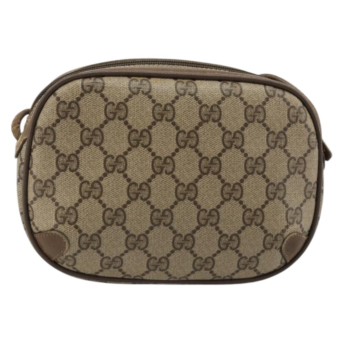 GUCCI GG Supreme Web Sherry Line Bag PVC Beige Gold 89 02 066 Auth BA13306 - Jerrillo image 2