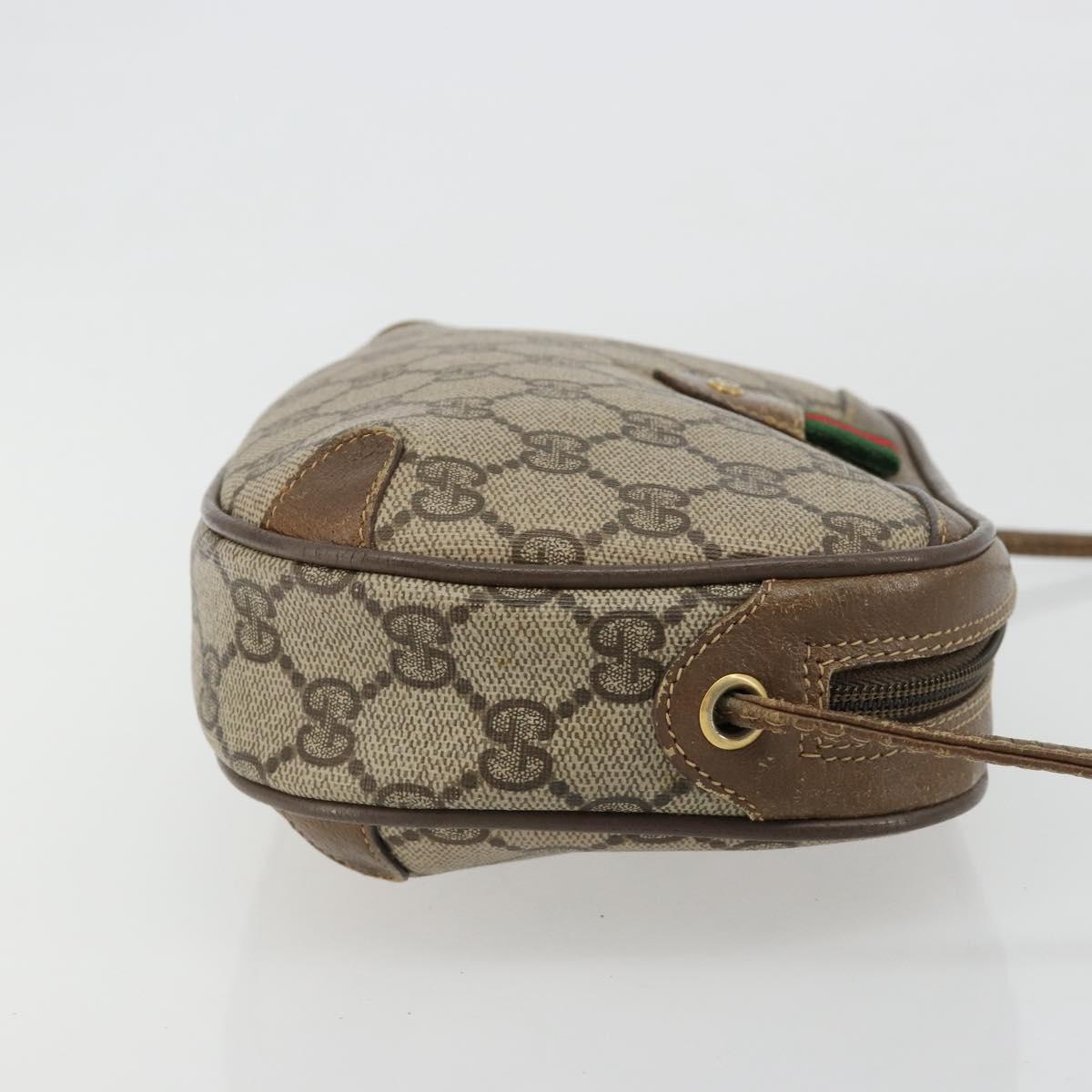 GUCCI GG Supreme Web Sherry Line Bag PVC Beige Gold 89 02 066 Auth BA13306 - Jerrillo image 3