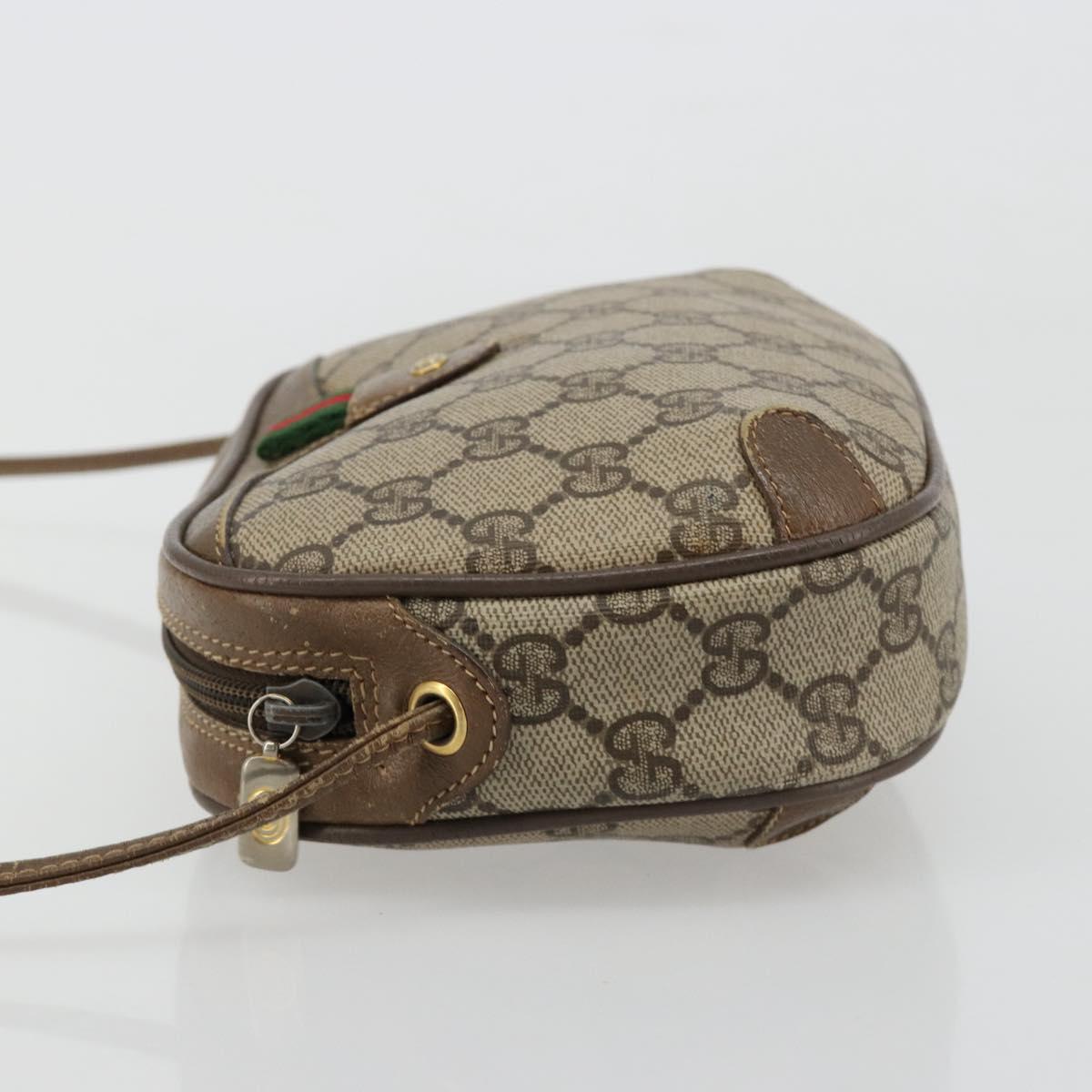 GUCCI GG Supreme Web Sherry Line Bag PVC Beige Gold 89 02 066 Auth BA13306 - Jerrillo image 4