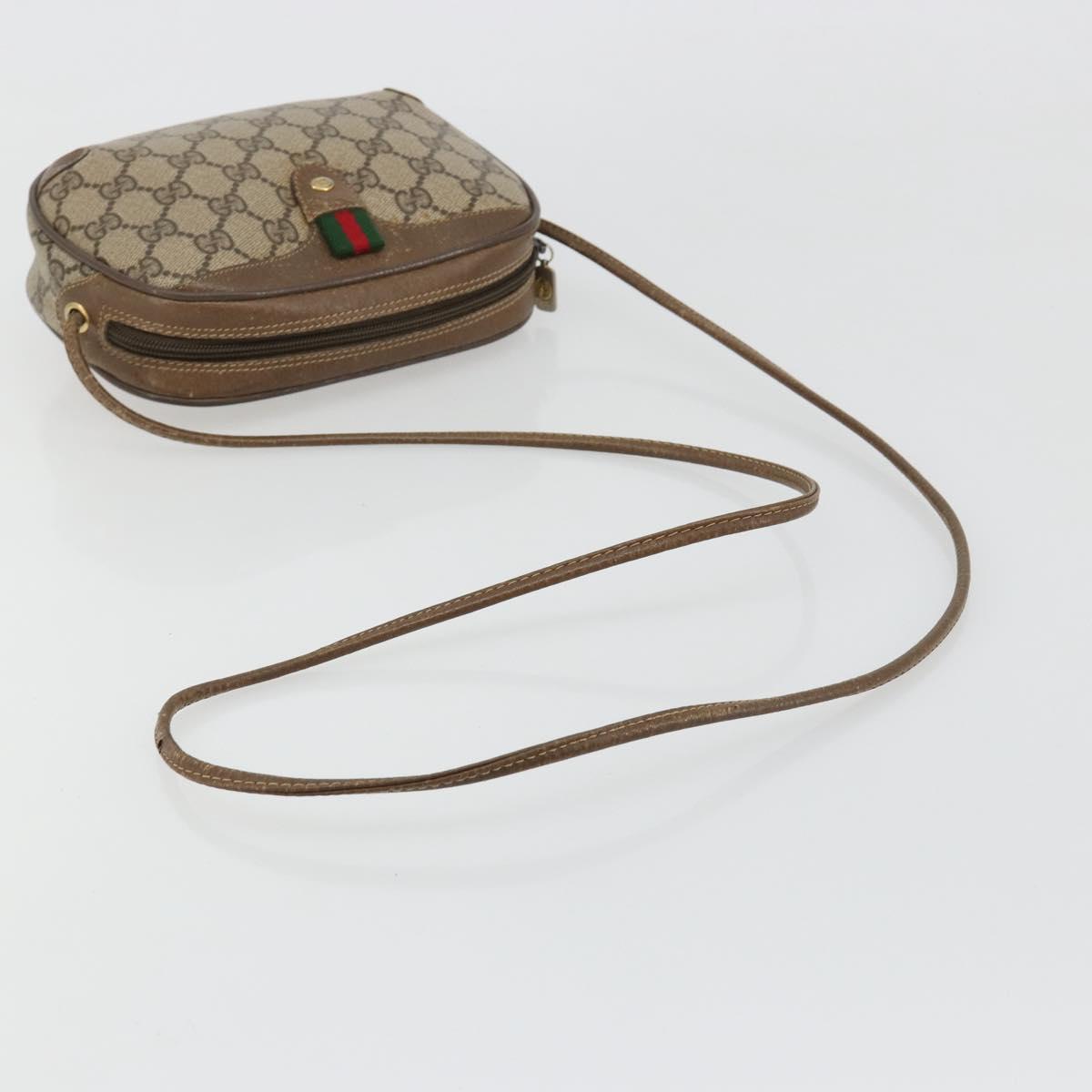 GUCCI GG Supreme Web Sherry Line Bag PVC Beige Gold 89 02 066 Auth BA13306 - Jerrillo image 7