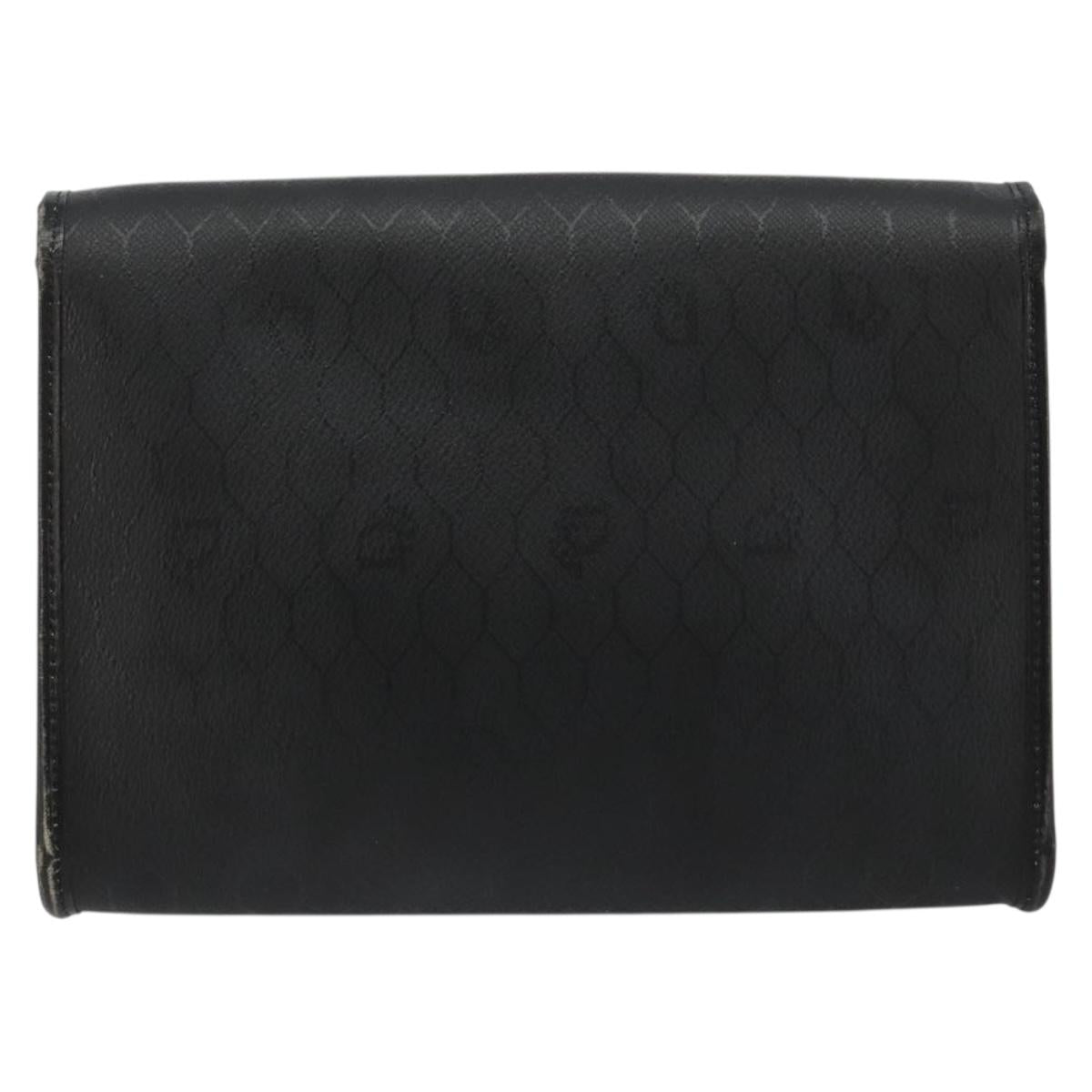 Christian Dior Honeycomb Canvas Chain Shoulder Bag PVC Black Gold Auth BA13315 - Jerrillo image 2