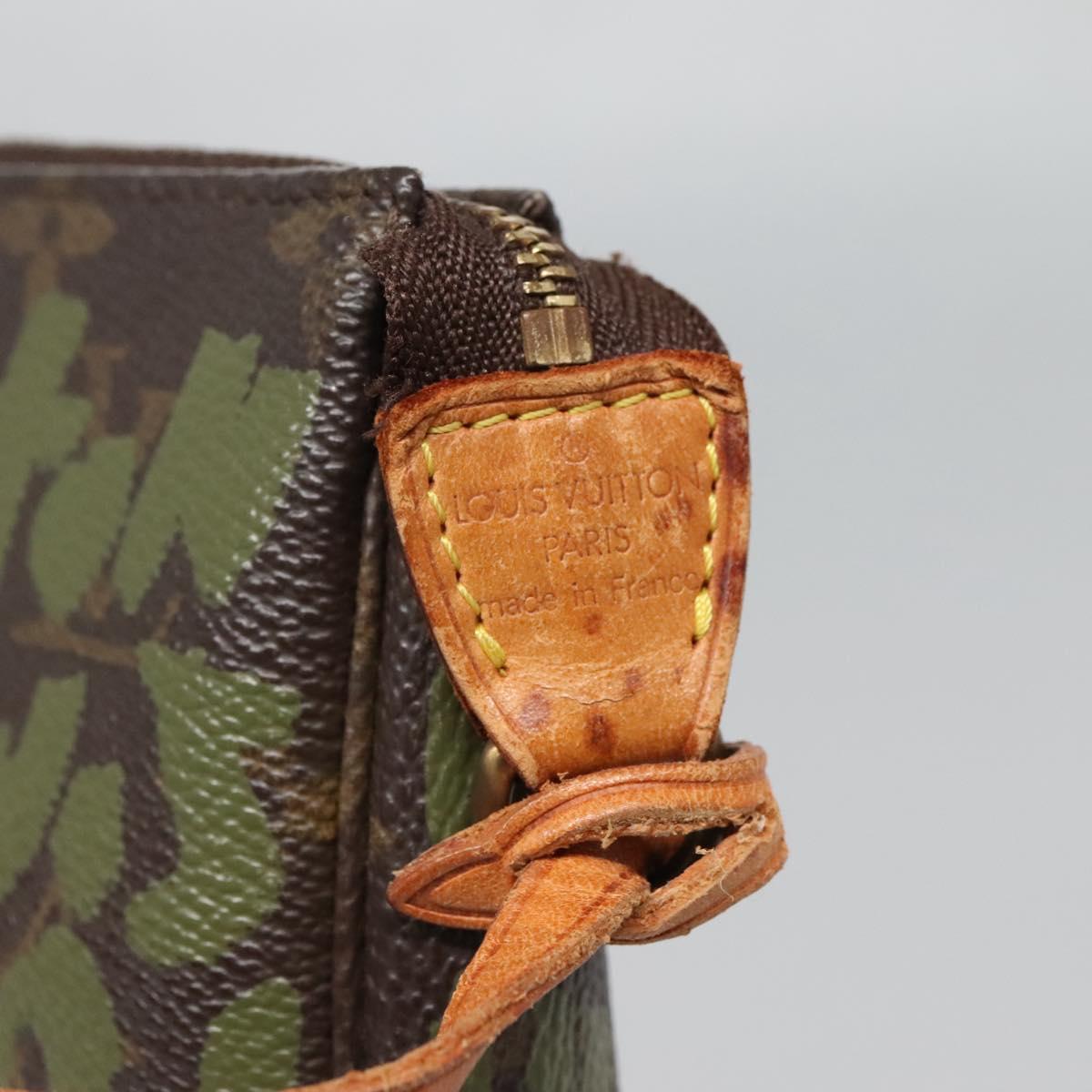 LOUIS VUITTON Graffiti Pochette Accessoires Pouch Khaki M92191 LV Auth bs28566 - Jerrillo image 9