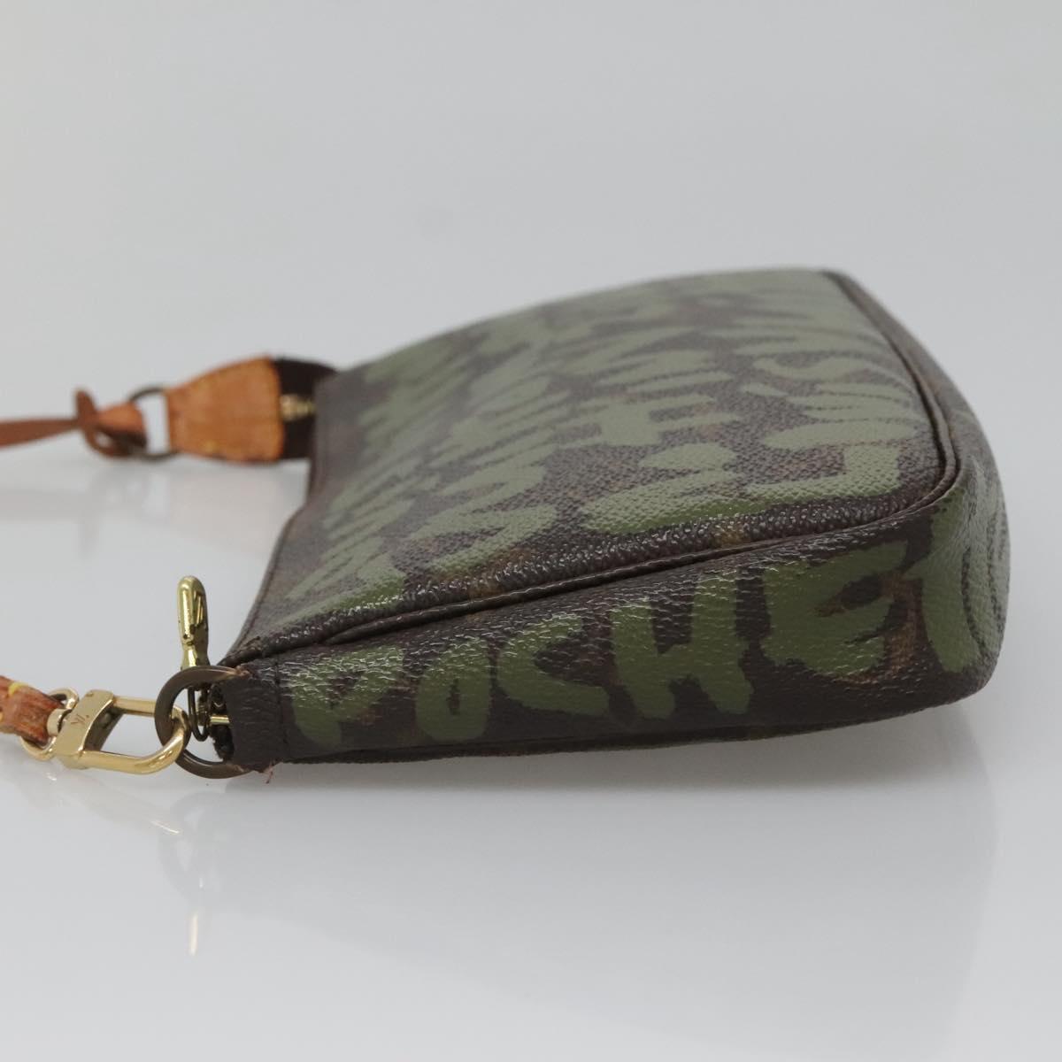 LOUIS VUITTON Graffiti Pochette Accessoires Pouch Khaki M92191 LV Auth bs28566 - Jerrillo image 3