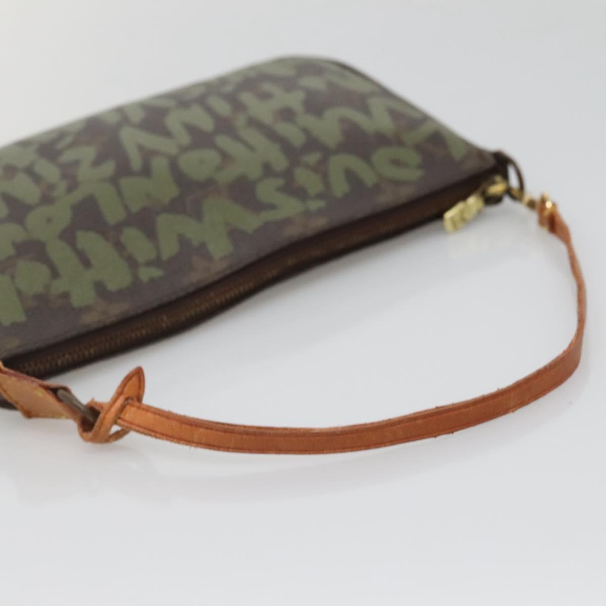 LOUIS VUITTON Graffiti Pochette Accessoires Pouch Khaki M92191 LV Auth bs28566 - Jerrillo image 7