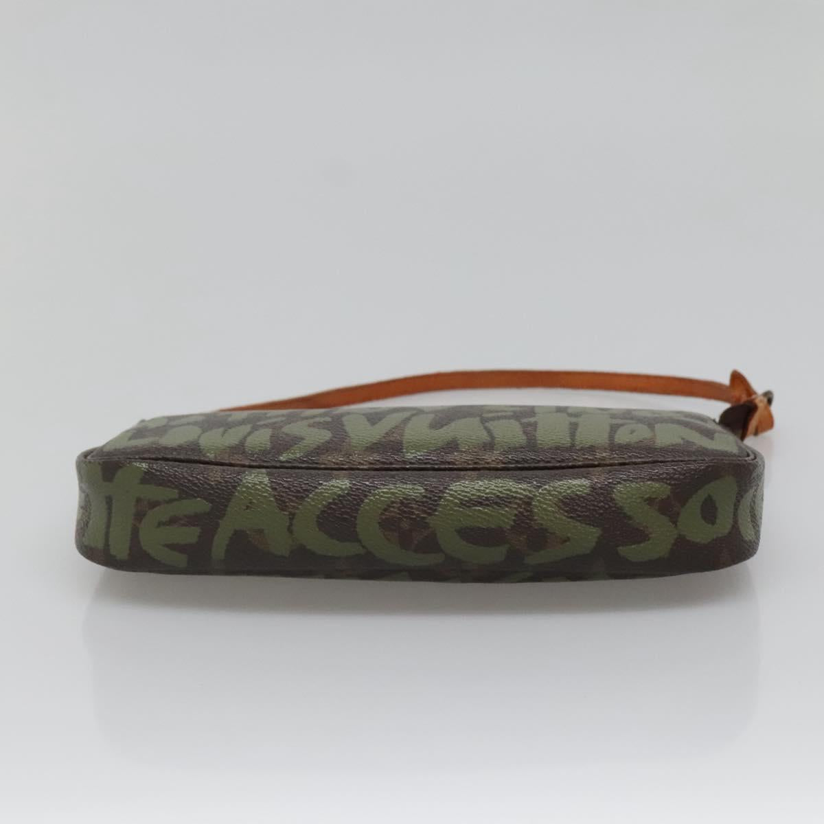 LOUIS VUITTON Graffiti Pochette Accessoires Pouch Khaki M92191 LV Auth bs28566 - Jerrillo image 5