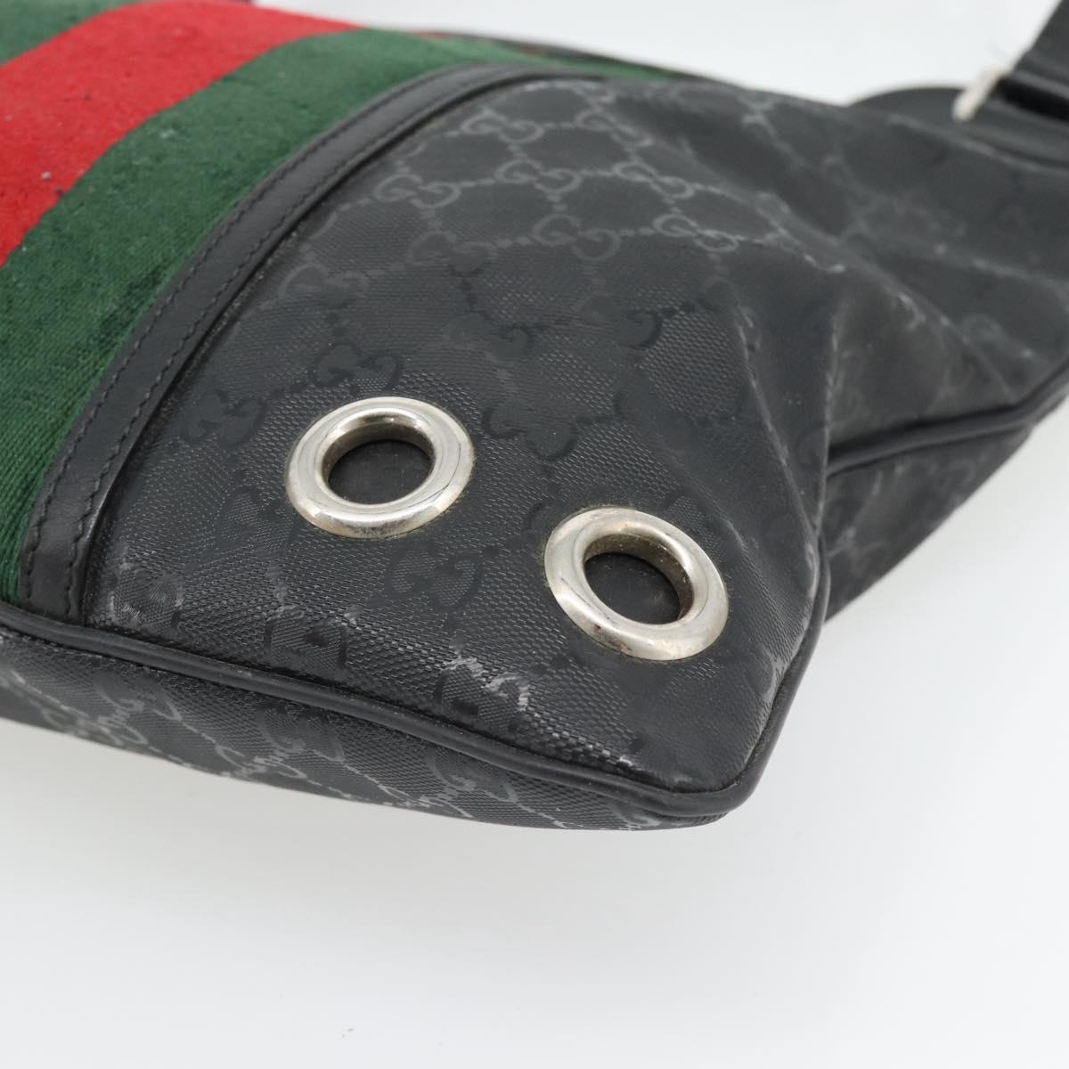 GUCCI GG Implementation Web Sherry Line Bag Black Silver Red 269379 Auth bs32569 - Jerrillo image 9