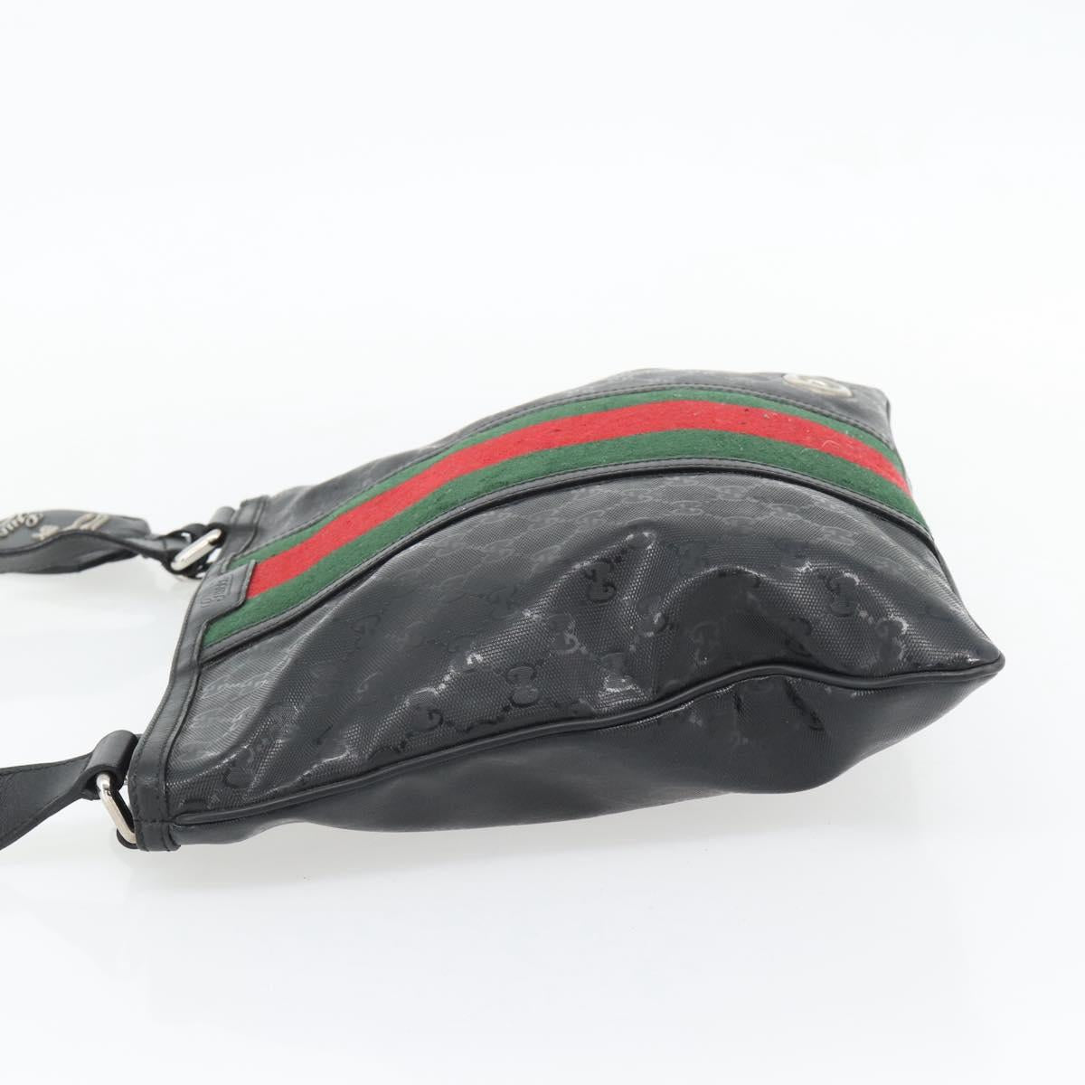 GUCCI GG Implementation Web Sherry Line Bag Black Silver Red 269379 Auth bs32569 - Jerrillo image 3