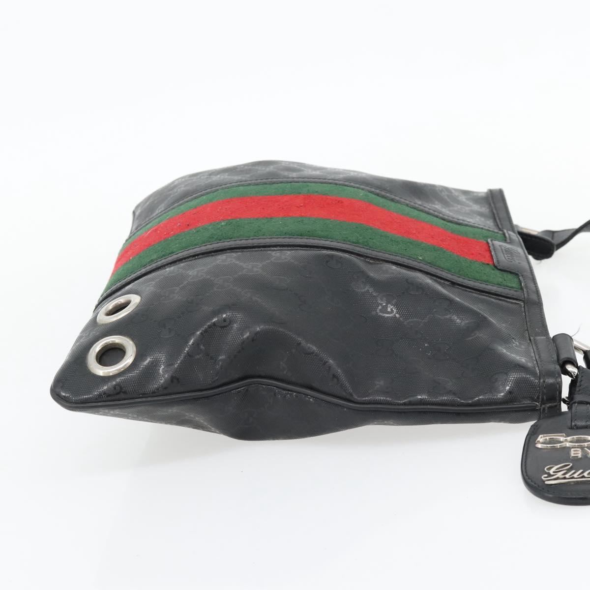GUCCI GG Implementation Web Sherry Line Bag Black Silver Red 269379 Auth bs32569 - Jerrillo image 4