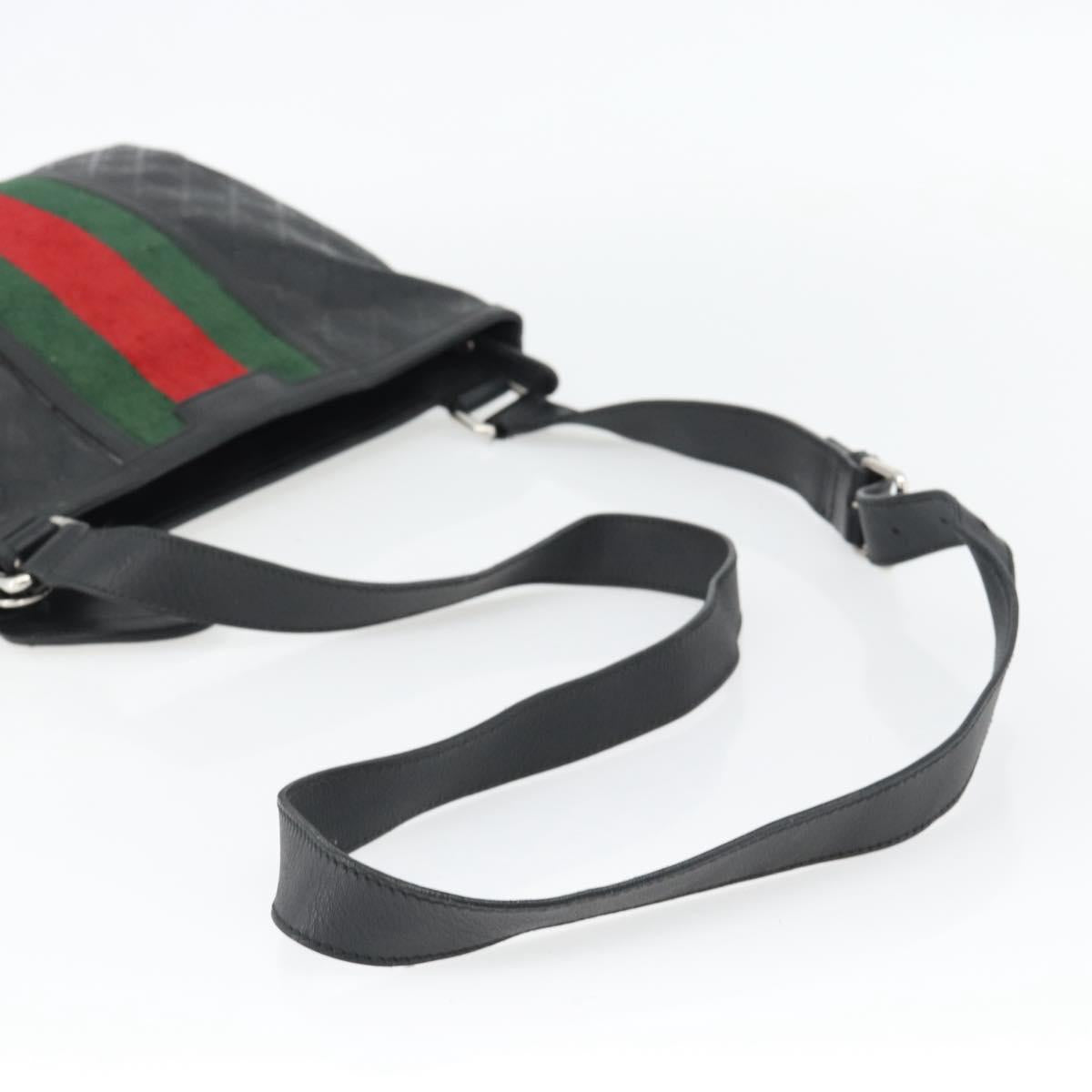 GUCCI GG Implementation Web Sherry Line Bag Black Silver Red 269379 Auth bs32569 - Jerrillo image 7