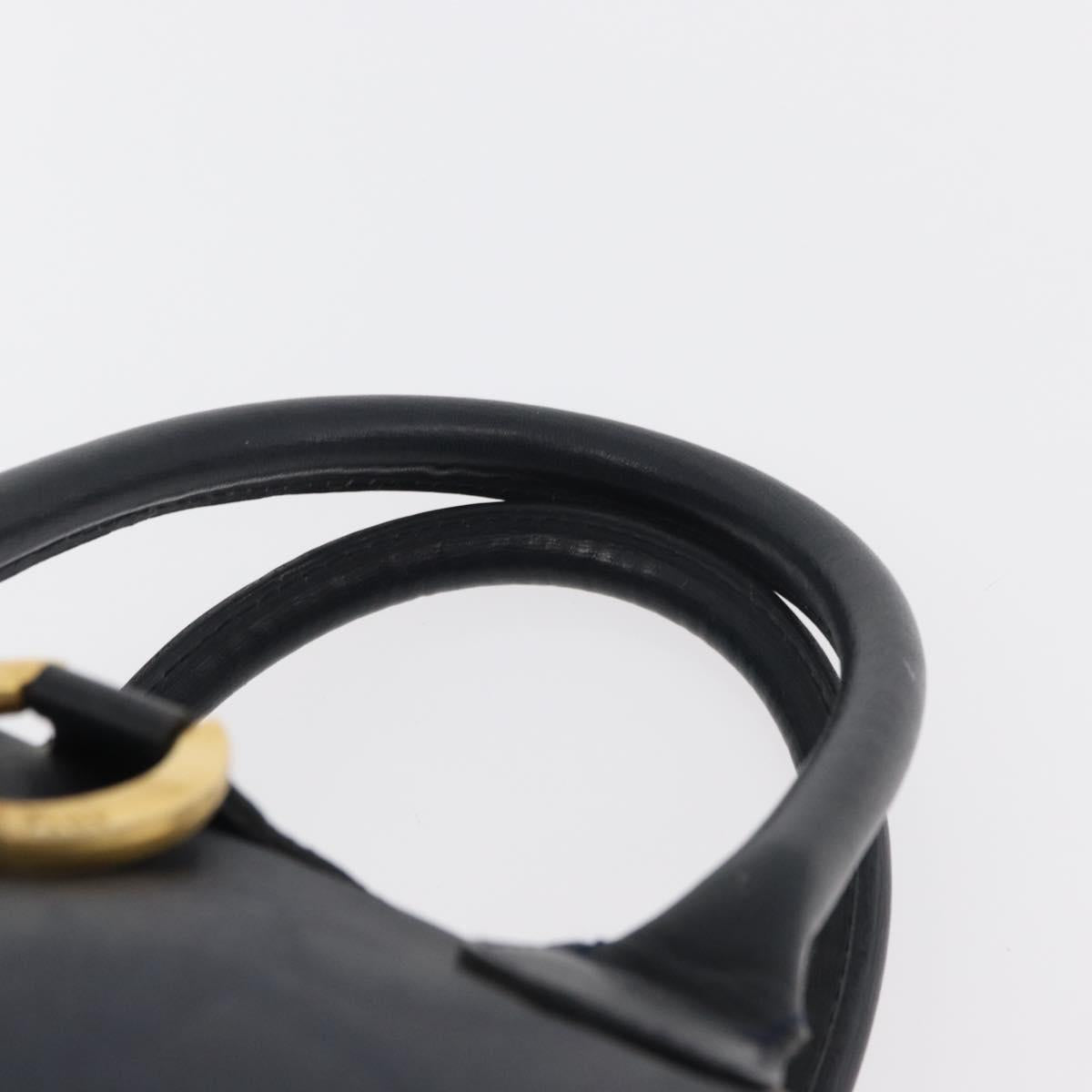Christian Dior Trotter Canvas Hand Bag Navy Gold Auth bs35238 - Jerrillo image 8
