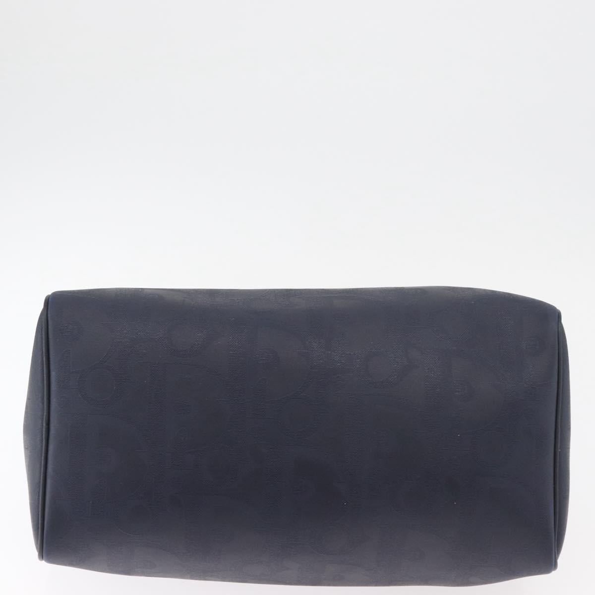 Christian Dior Trotter Canvas Hand Bag Navy Gold Auth bs35238 - Jerrillo image 9