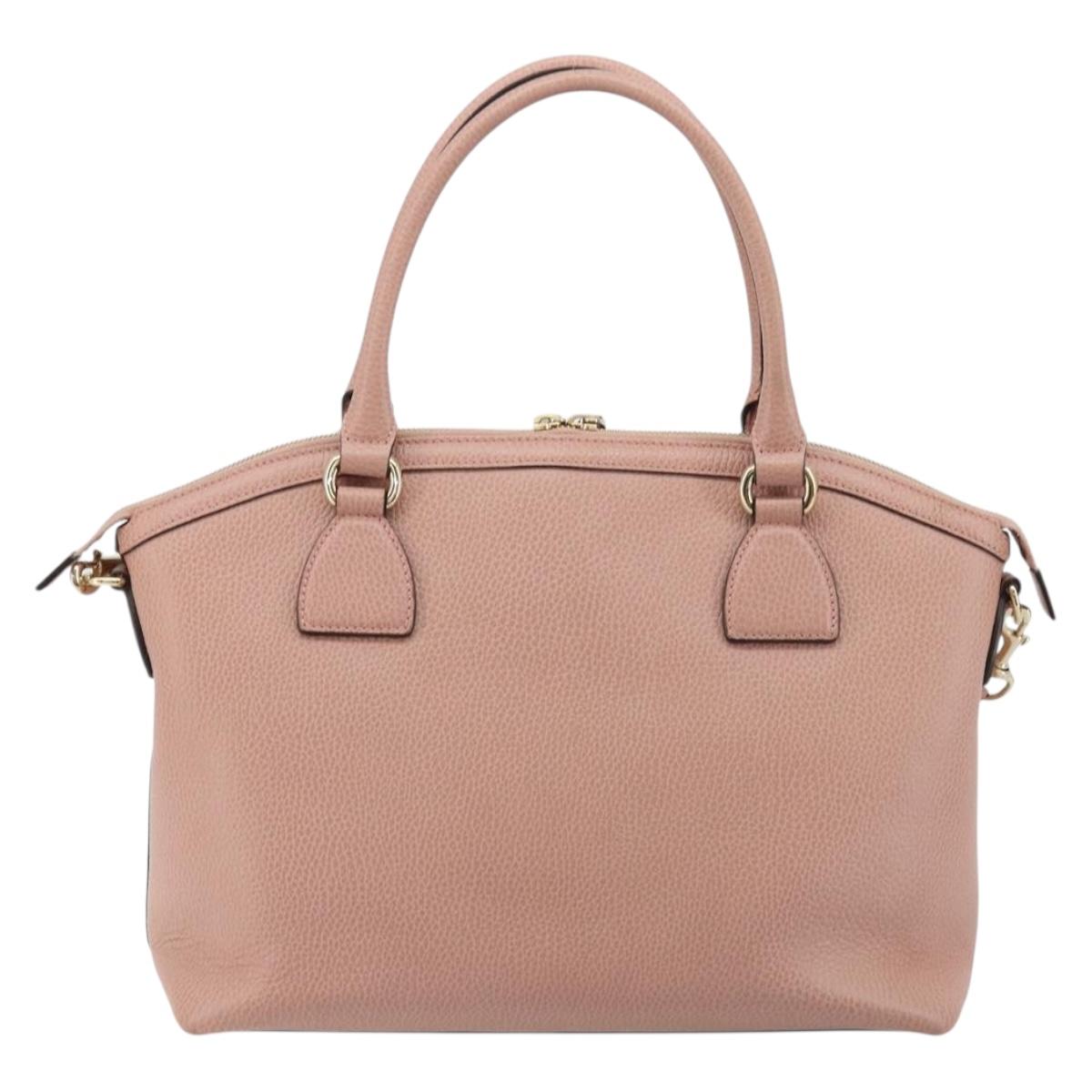 GUCCI Hand Bag Leather 2way Pink Gold 449651 Auth bs35273A - Jerrillo image 3
