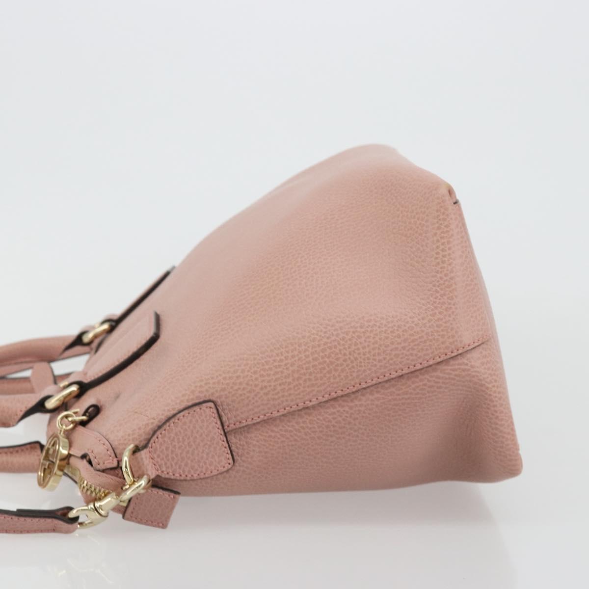 GUCCI Hand Bag Leather 2way Pink Gold 449651 Auth bs35273A - Jerrillo image 5