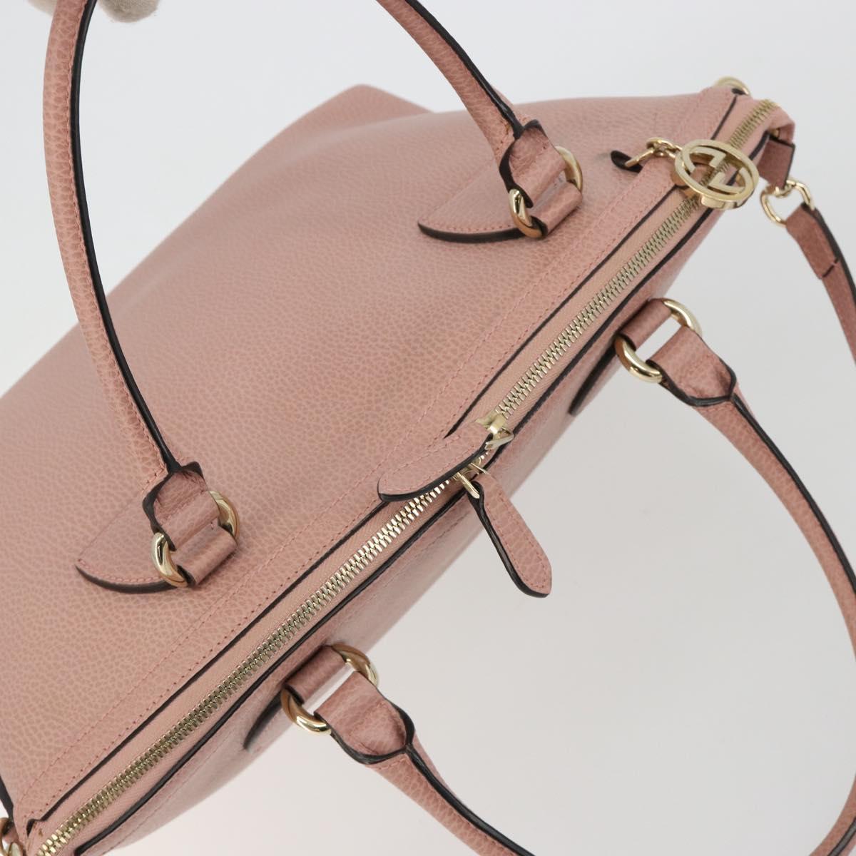 GUCCI Hand Bag Leather 2way Pink Gold 449651 Auth bs35273A - Jerrillo image 6