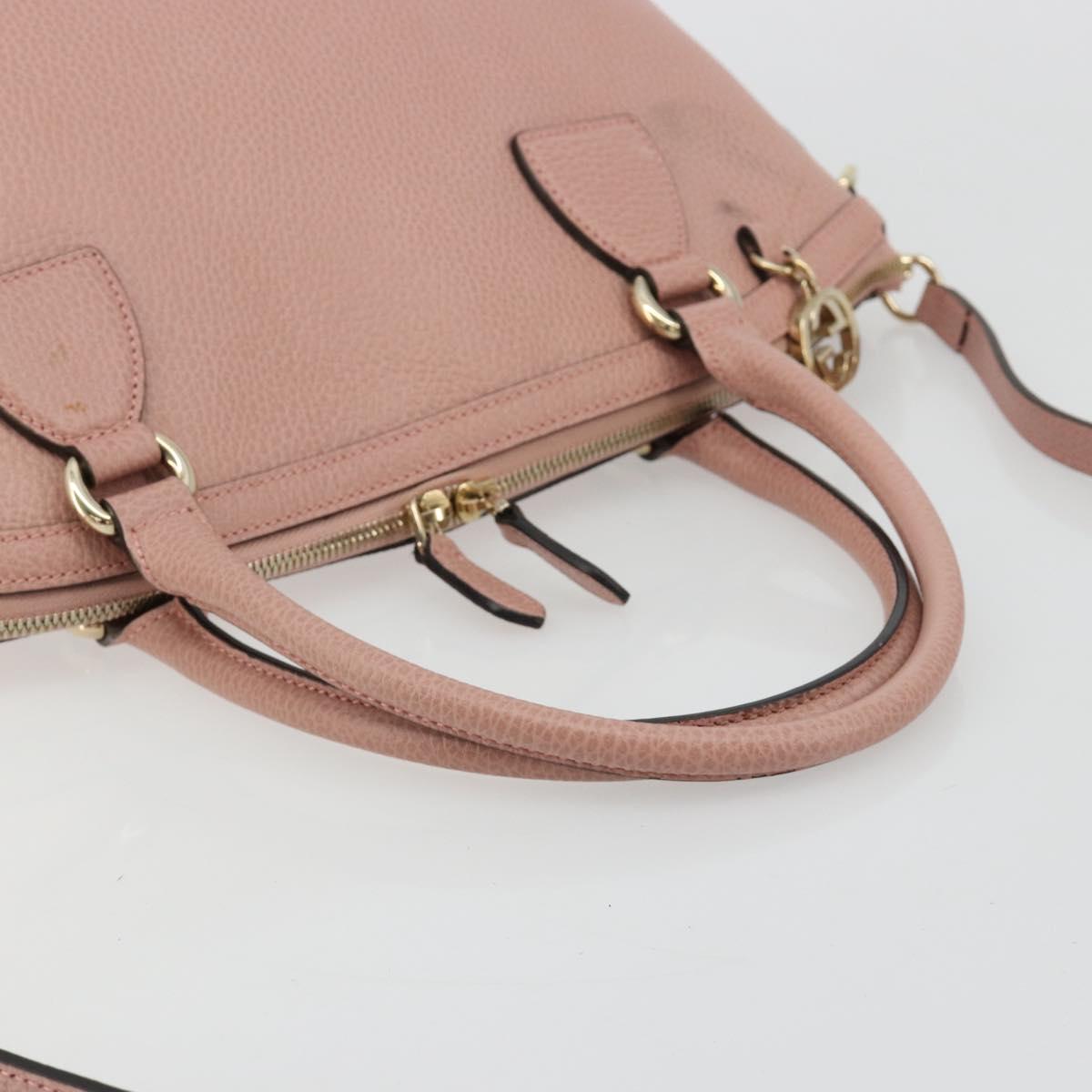 GUCCI Hand Bag Leather 2way Pink Gold 449651 Auth bs35273A - Jerrillo image 7