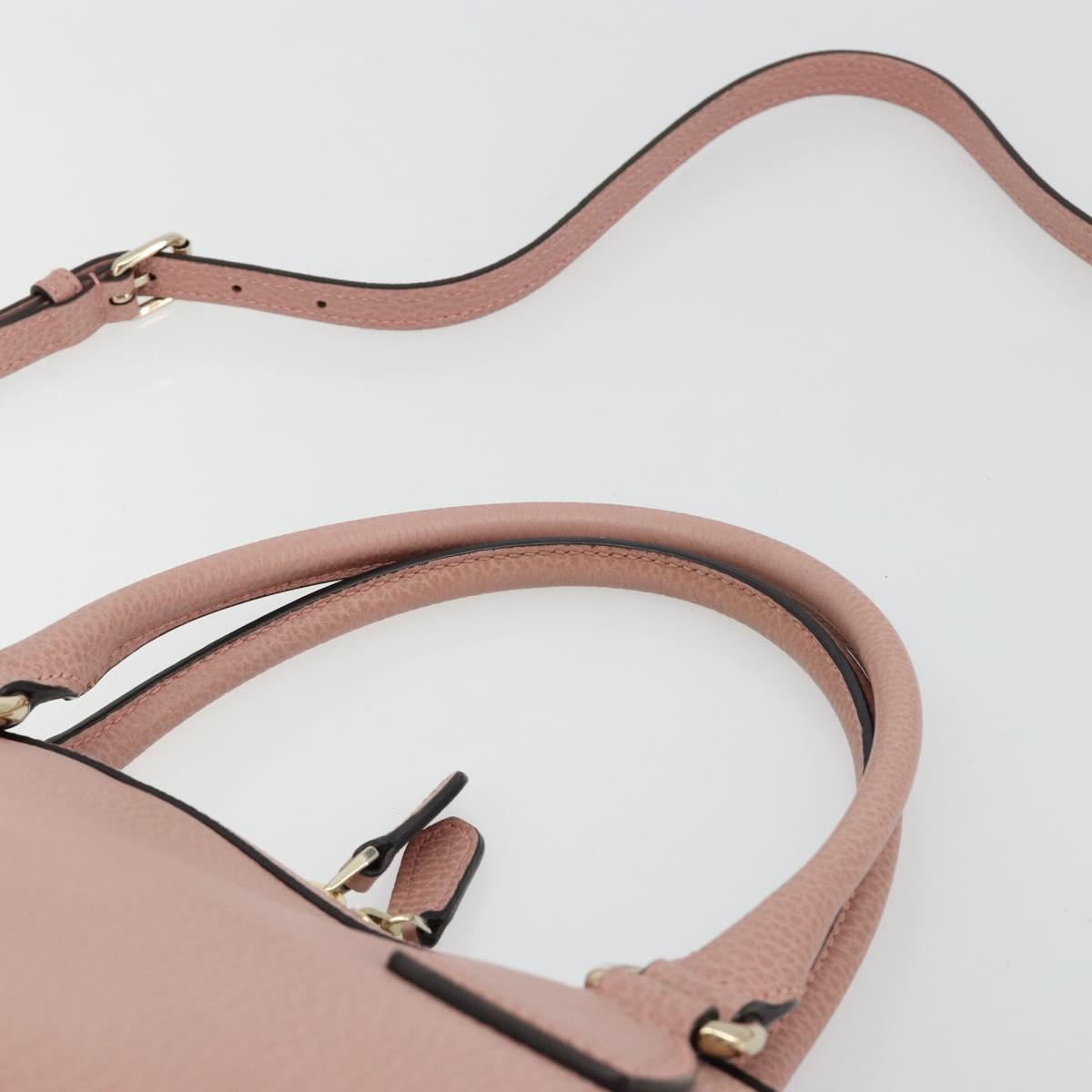 GUCCI Hand Bag Leather 2way Pink Gold 449651 Auth bs35273A - Jerrillo image 8