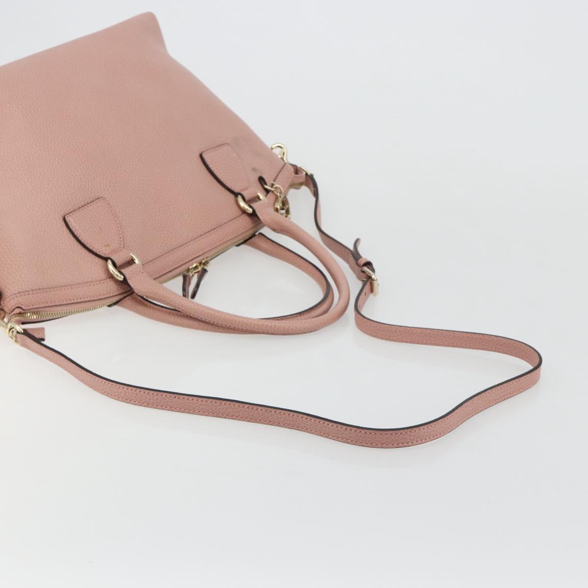 GUCCI Hand Bag Leather 2way Pink Gold 449651 Auth bs35273A - Jerrillo image 9