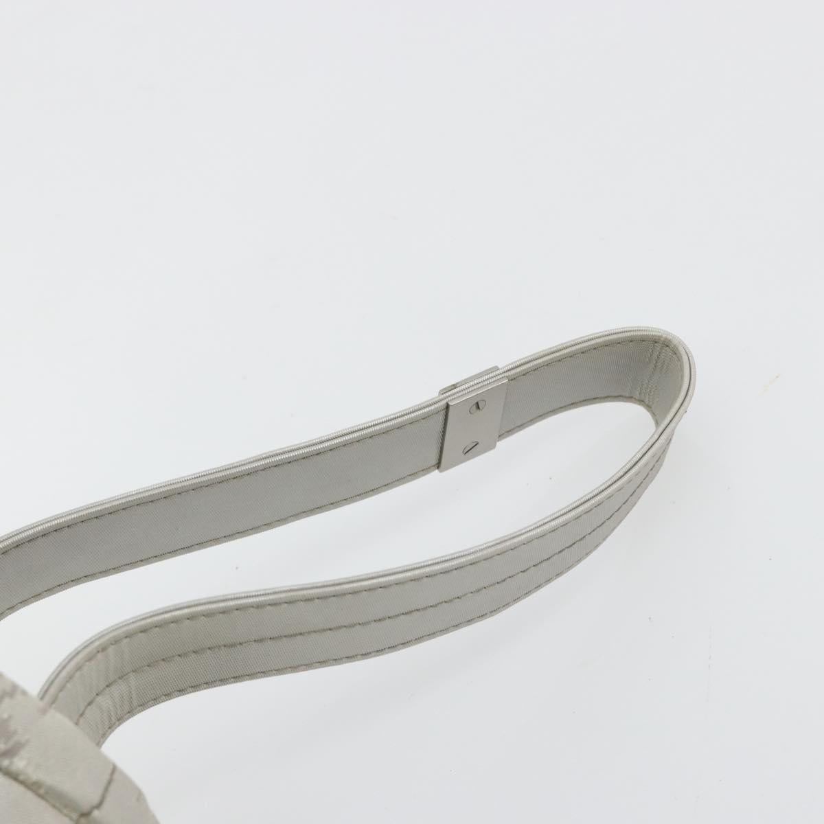 CHANEL Choco Bar Hand Pouch Nylon Silver CC Auth bs35353 - Jerrillo image 8