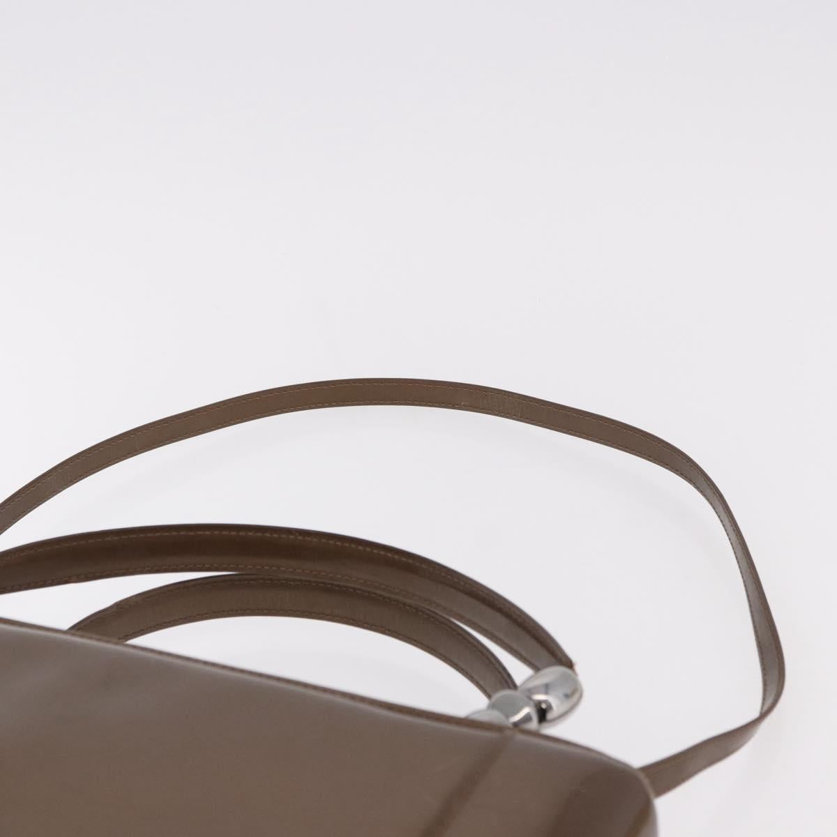 Christian Dior Maris Pearl Bag Patent Leather 2way Bronze Silver Auth bs35429 - Jerrillo image 10