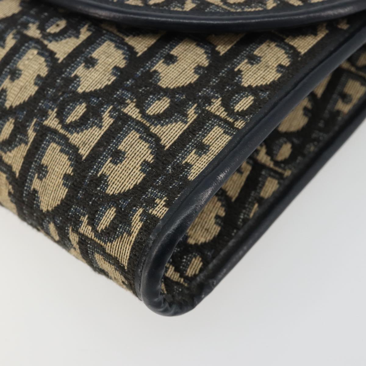 Christian Dior Trotter Canvas Chain Shoulder Bag Navy Gold Auth bs35490 - Jerrillo image 9