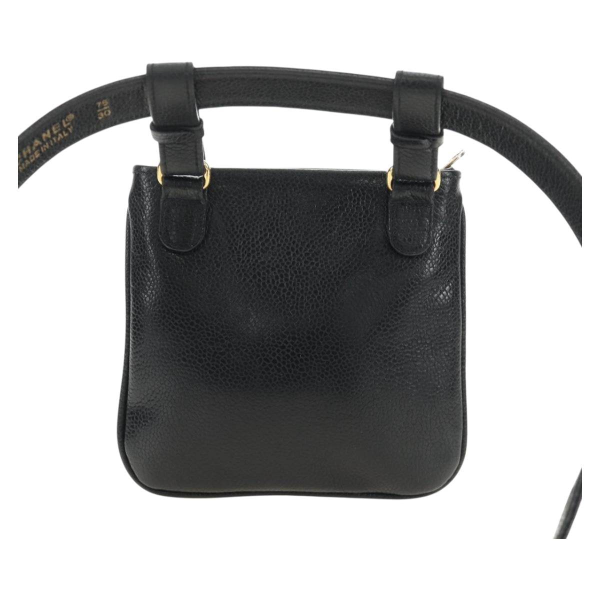 CHANEL Waist Bag Caviar Skin Black Gold CC Auth bs35525V - Jerrillo image 2