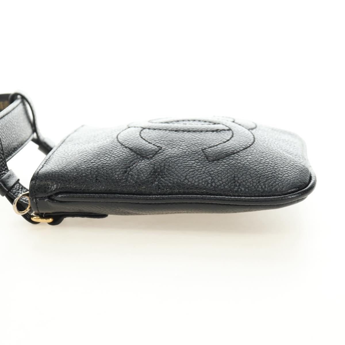 CHANEL Waist Bag Caviar Skin Black Gold CC Auth bs35525V - Jerrillo image 3