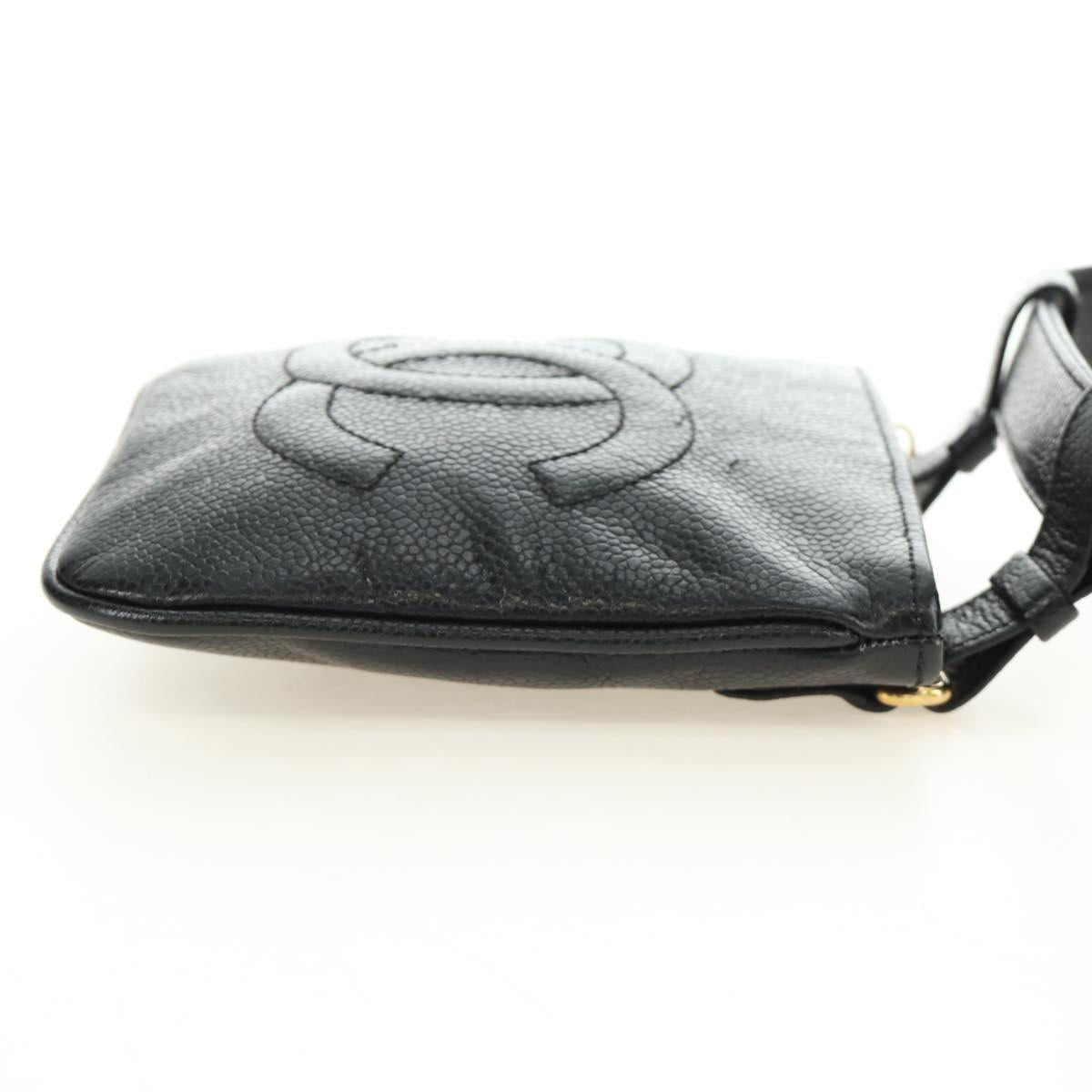 CHANEL Waist Bag Caviar Skin Black Gold CC Auth bs35525V - Jerrillo image 4