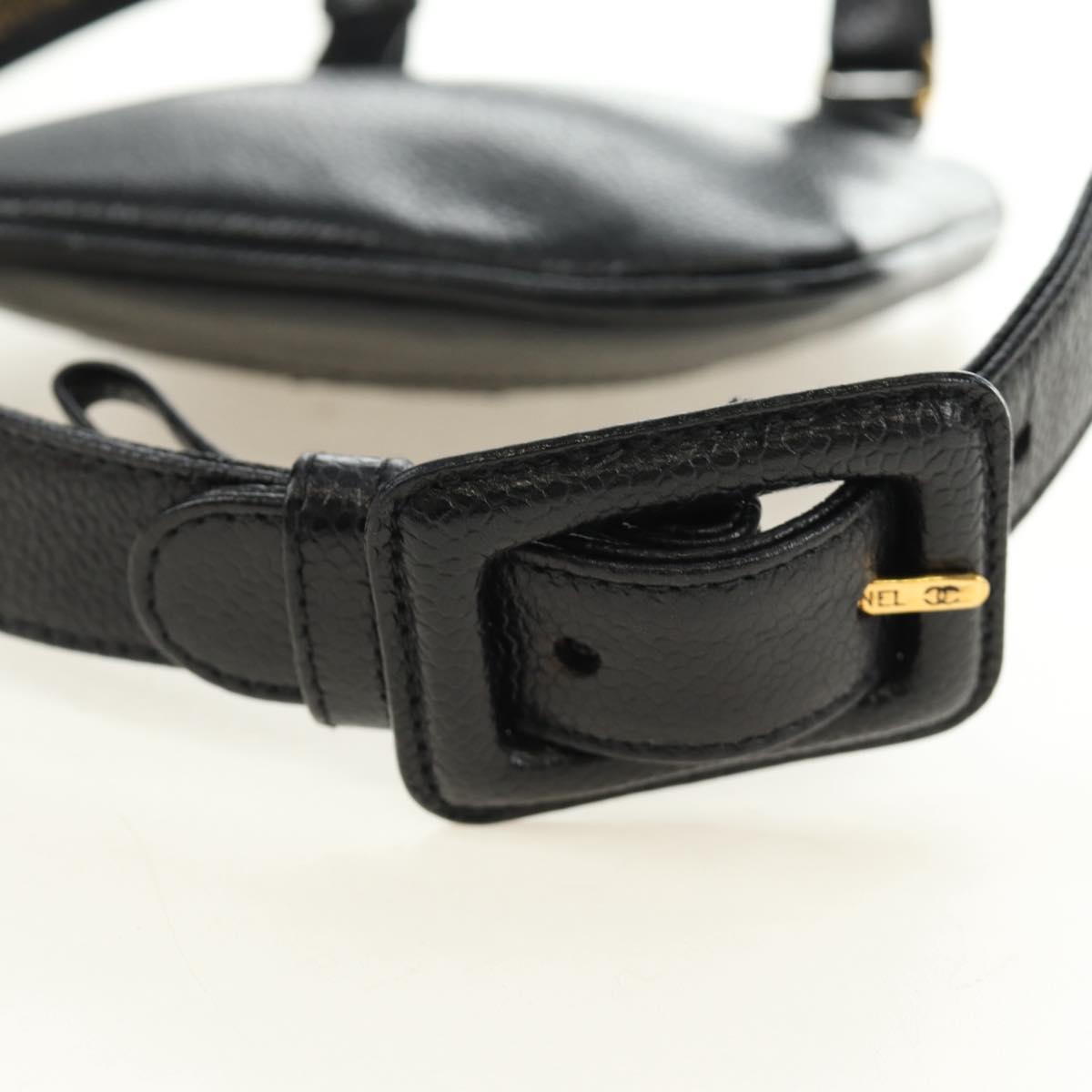 CHANEL Waist Bag Caviar Skin Black Gold CC Auth bs35525V - Jerrillo image 8