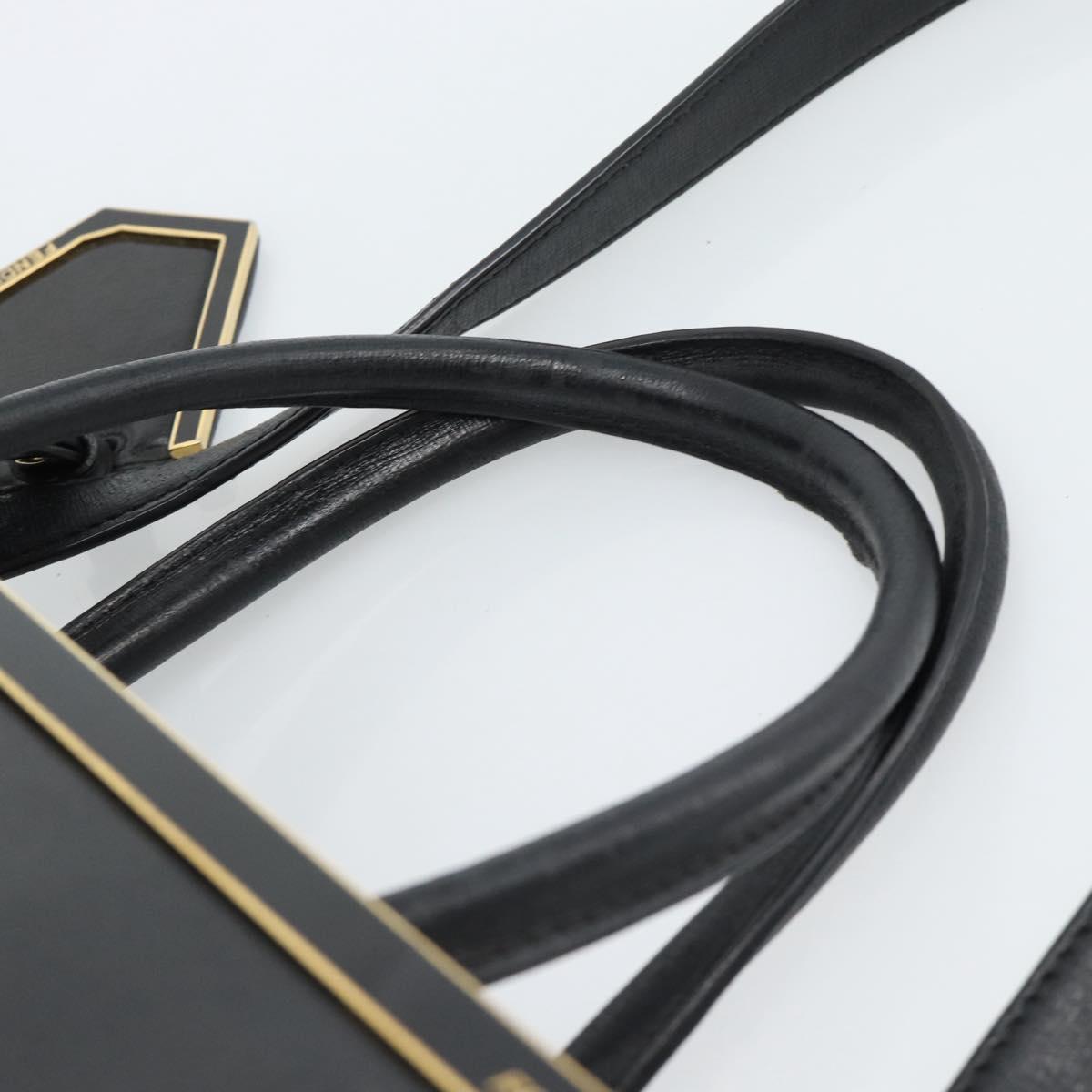 FENDI Tote Bag Leather 2way Black Gold Auth bs35580 - Jerrillo image 8