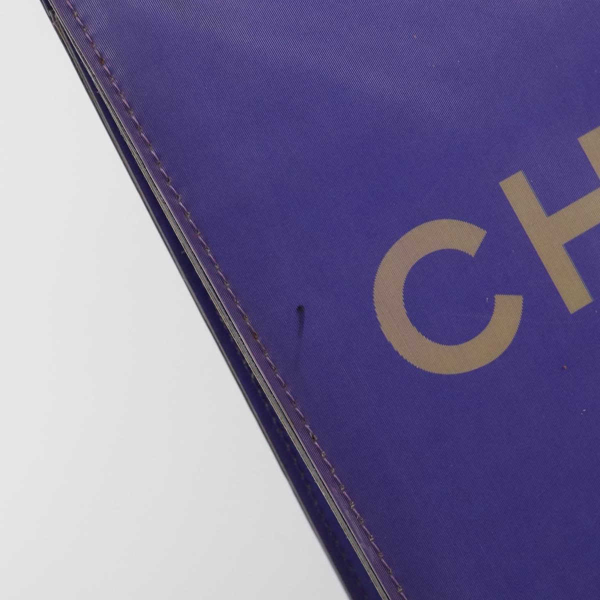 CHANEL Hologram Line Chain Shoulder Bag Nylon Purple Silver CC Auth bs35589A - Jerrillo image 9