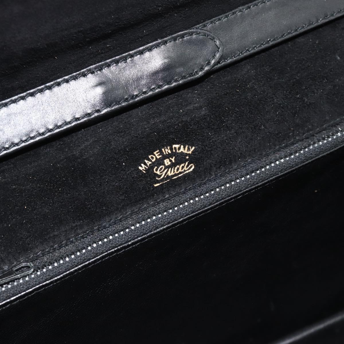 GUCCI Shoulder Bag Suede Black Gold Auth ep12880 - Jerrillo image 10
