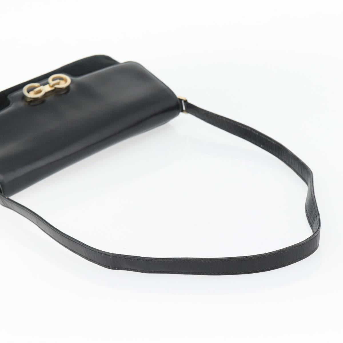 GUCCI Shoulder Bag Suede Black Gold Auth ep12880 - Jerrillo image 7