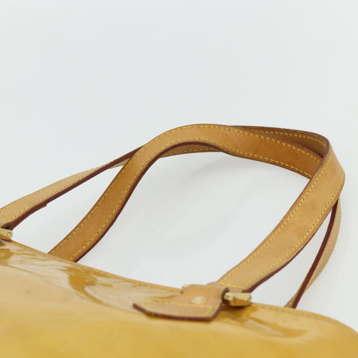 LOUIS VUITTON Monogram Vernis Houston Hand Bag Beige M91004 LV Auth ep14601 - Jerrillo image 8