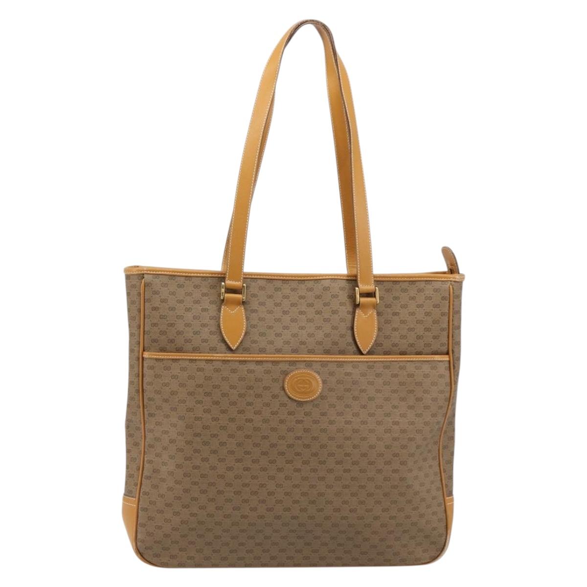 GUCCI Micro GG Supreme Tote Bag PVC Beige Gold Auth ep14645 - Jerrillo image 2