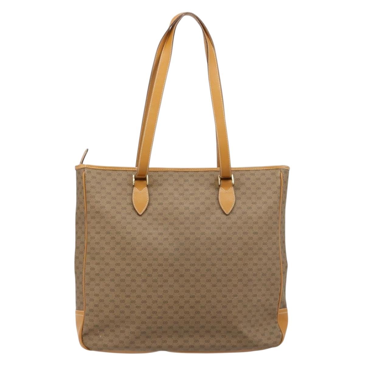 GUCCI Micro GG Supreme Tote Bag PVC Beige Gold Auth ep14645 - Jerrillo image 3