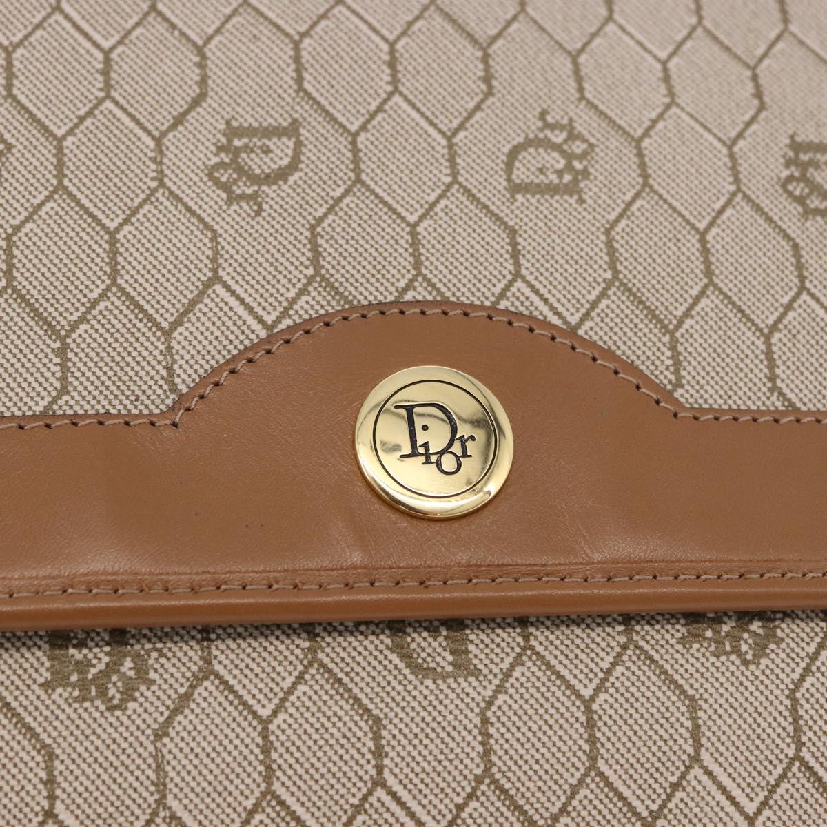 Christian Dior Honeycomb Canvas Chain Shoulder Bag PVC Black Gold Auth ep14665 - Jerrillo image 9