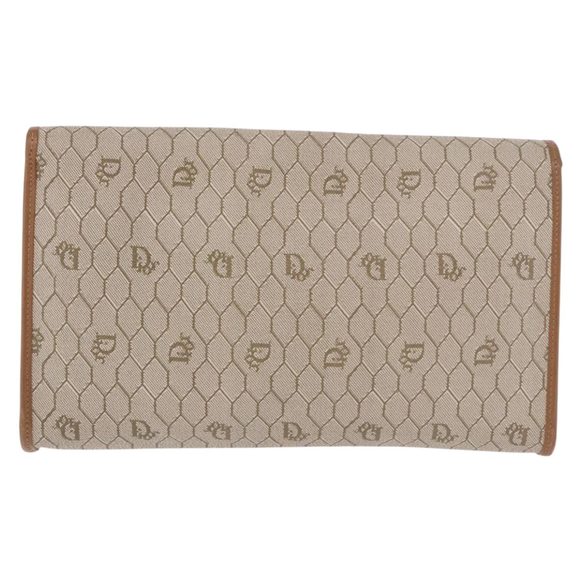 Christian Dior Honeycomb Canvas Chain Shoulder Bag PVC Black Gold Auth ep14665 - Jerrillo image 2