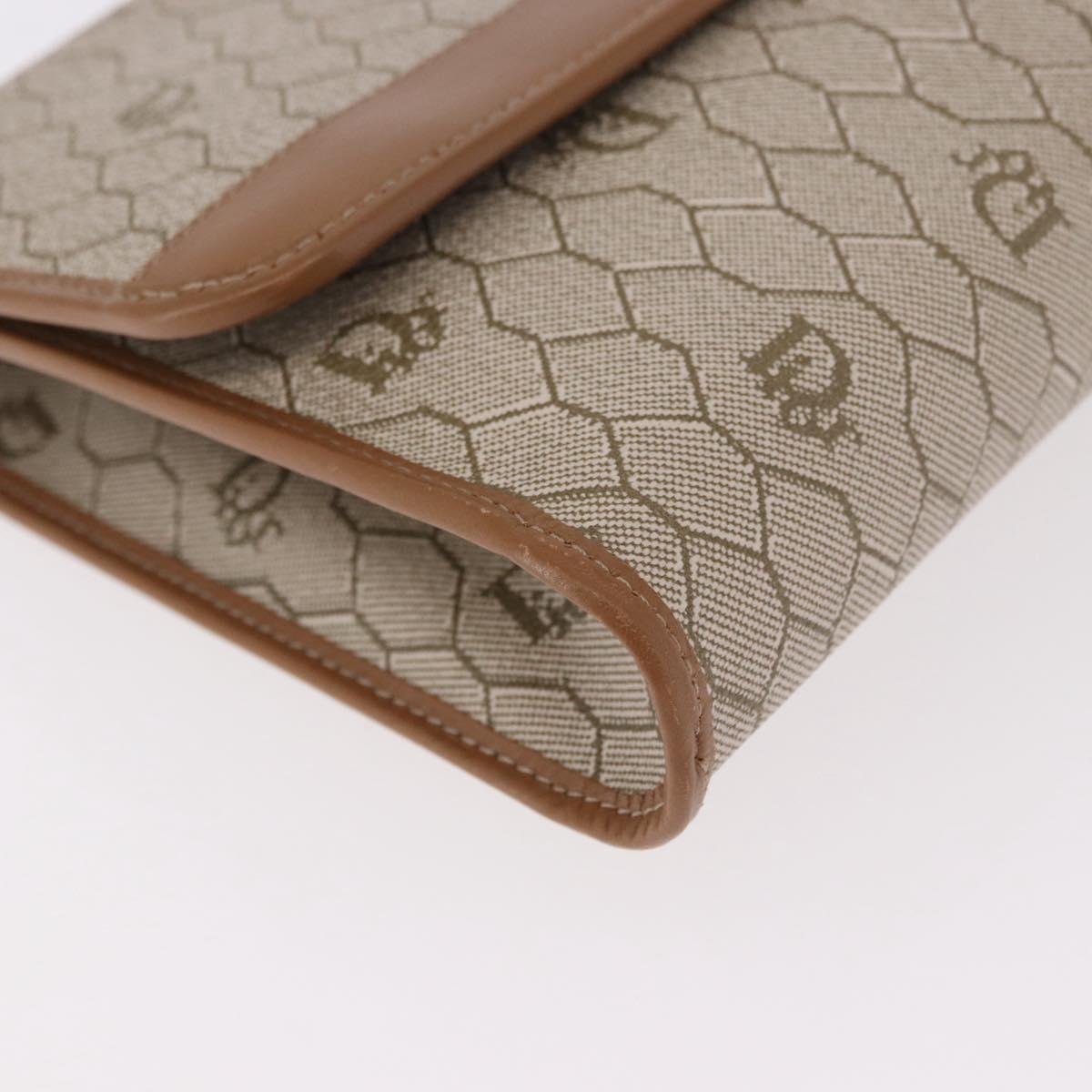 Christian Dior Honeycomb Canvas Chain Shoulder Bag PVC Black Gold Auth ep14665 - Jerrillo image 8
