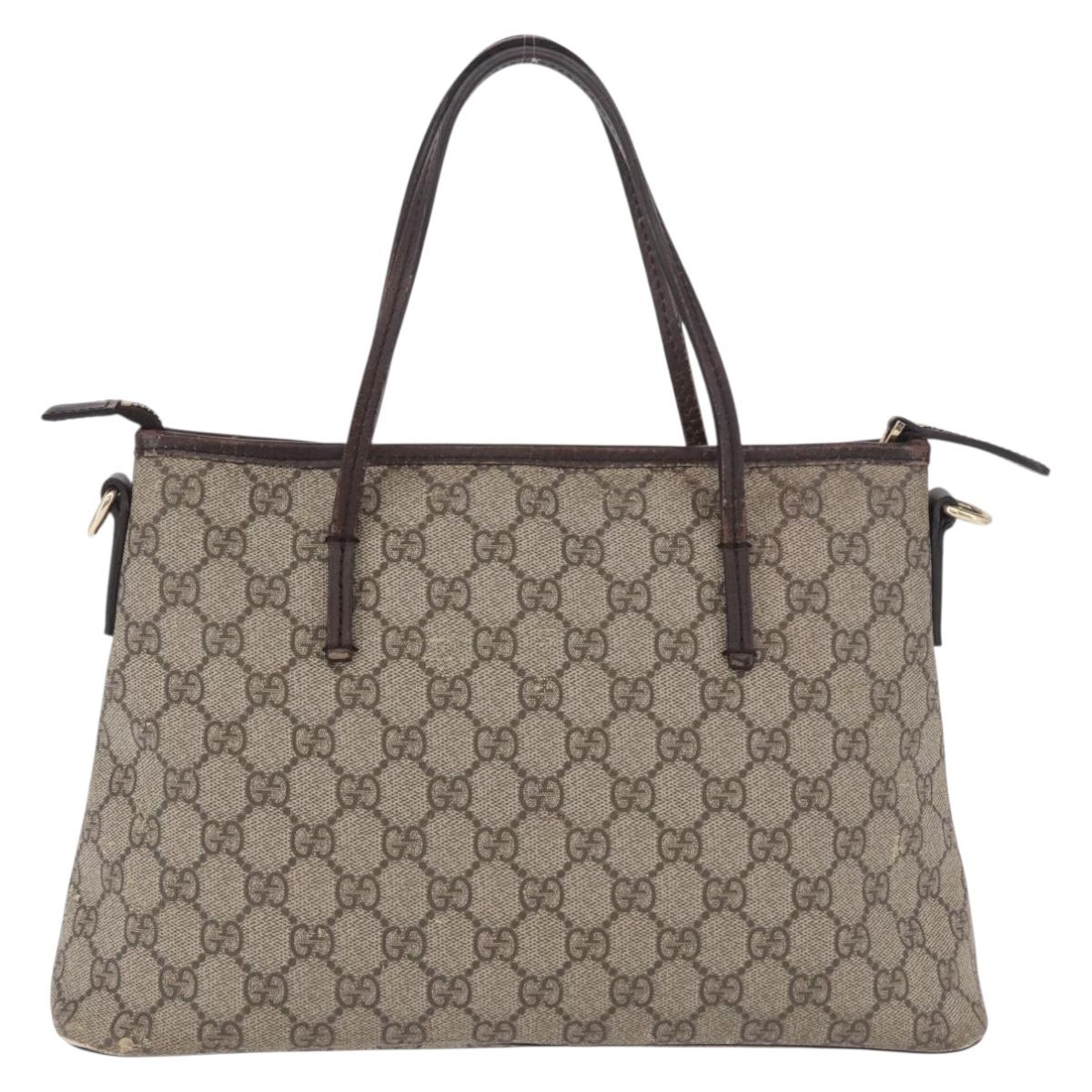 GUCCI GG Supreme Hand Bag PVC Beige Gold 353440 Auth ep14684 - Jerrillo image 4