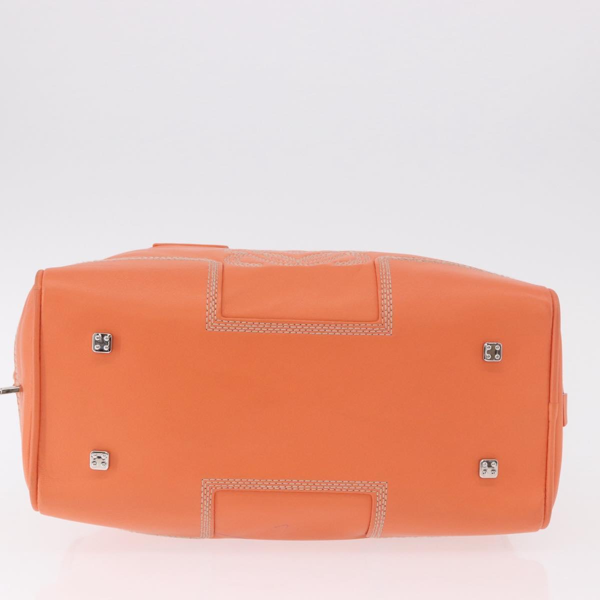 LOEWE Anagram Americana 28 Hand Bag Leather Orange Silver Auth ep14765 - Jerrillo image 6