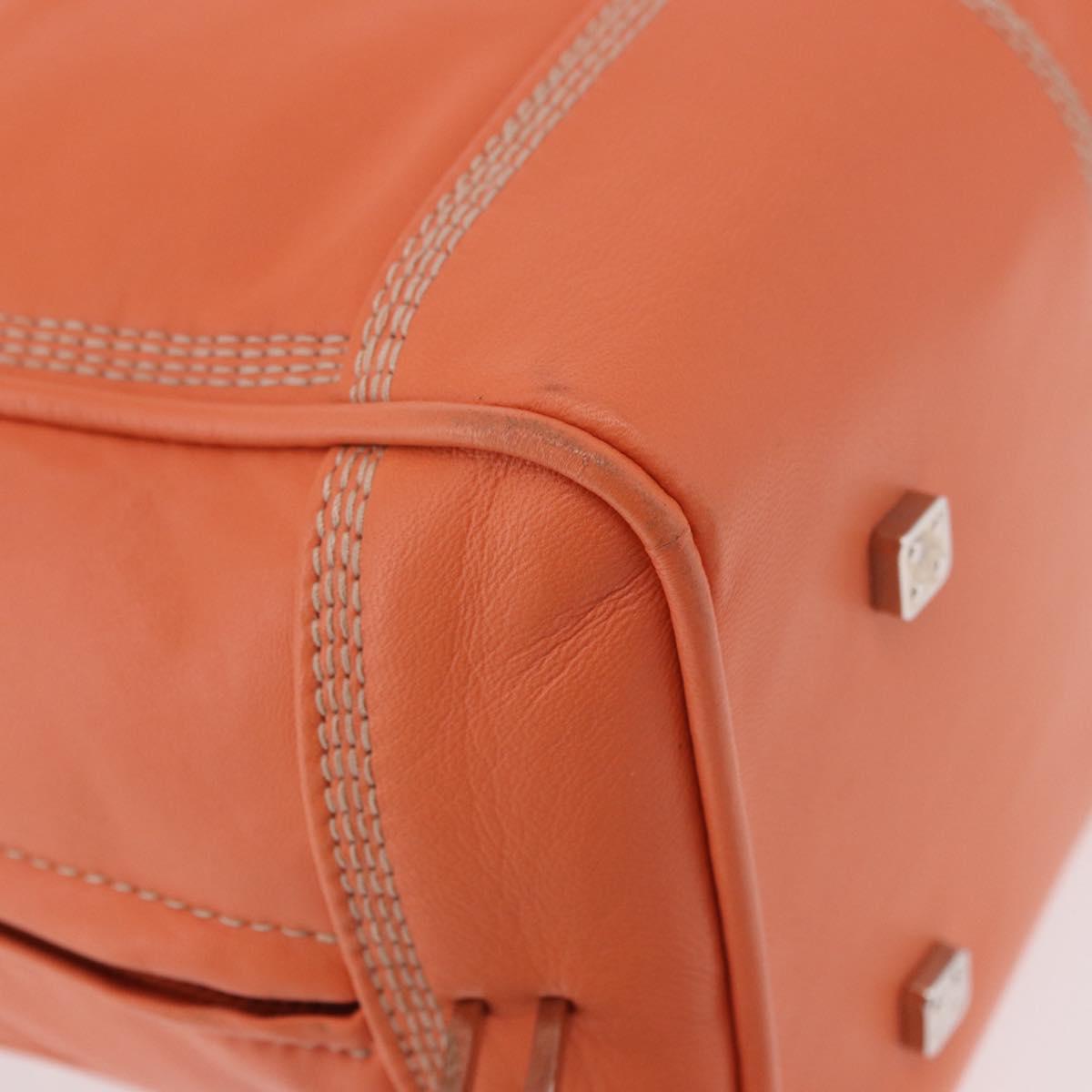 LOEWE Anagram Americana 28 Hand Bag Leather Orange Silver Auth ep14765 - Jerrillo image 9