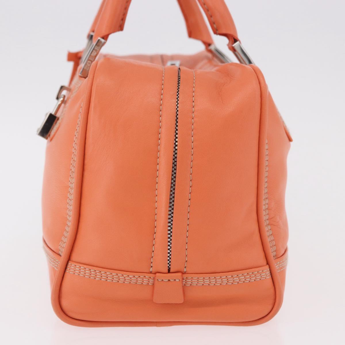 LOEWE Anagram Americana 28 Hand Bag Leather Orange Silver Auth ep14765 - Jerrillo image 4