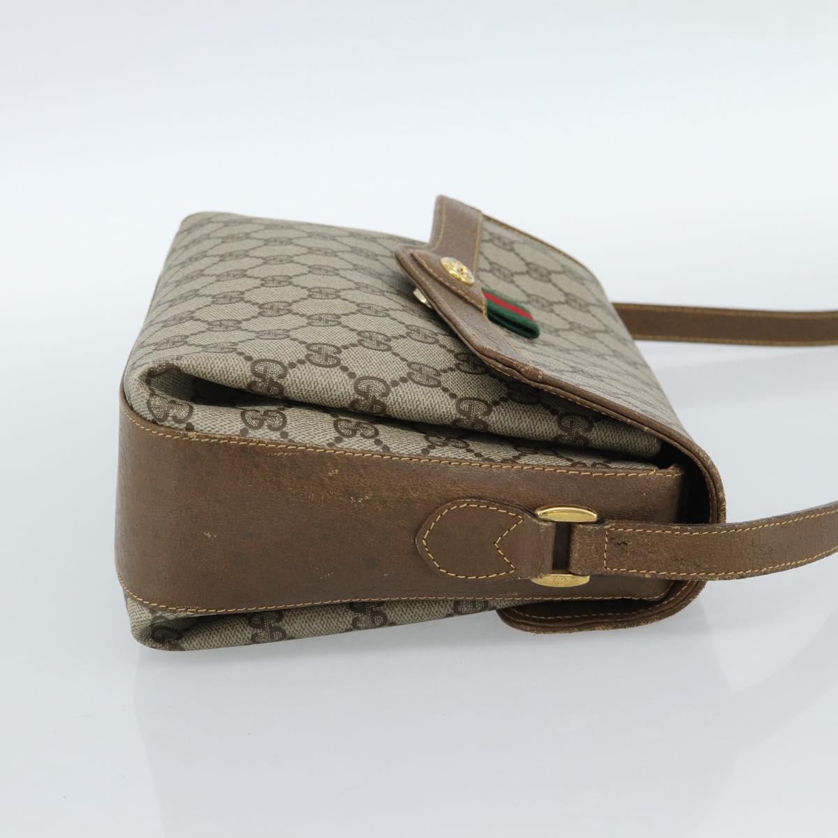 GUCCI GG Supreme Web Sherry Line Bag PVC Beige Gold 904 02 084 Auth ep14773 - Jerrillo image 4