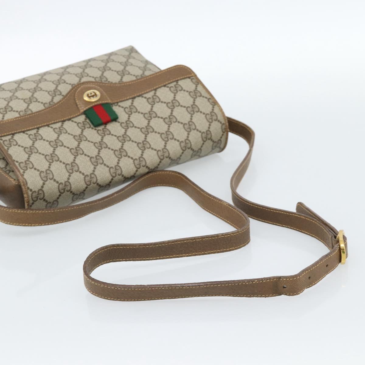 GUCCI GG Supreme Web Sherry Line Bag PVC Beige Gold 904 02 084 Auth ep14773 - Jerrillo image 7