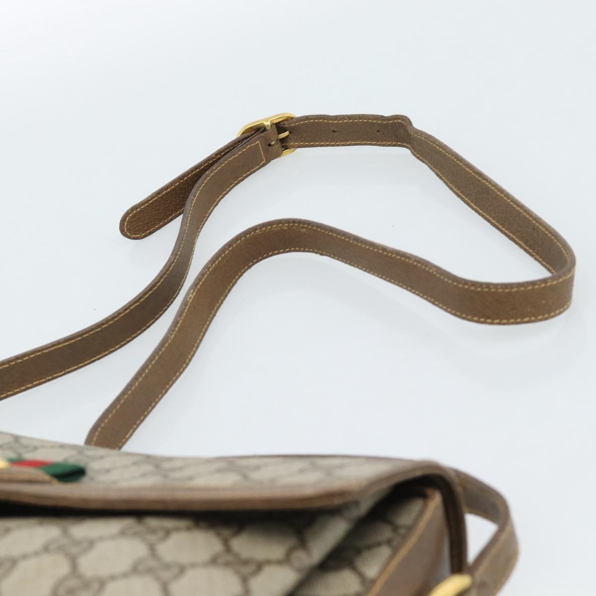 GUCCI GG Supreme Web Sherry Line Bag PVC Beige Gold 904 02 084 Auth ep14773 - Jerrillo image 8