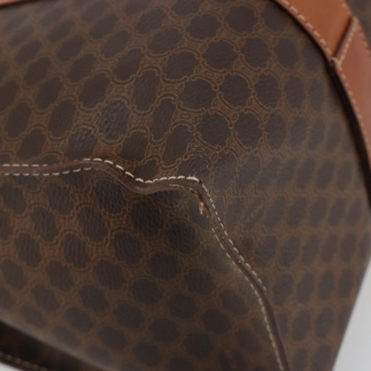 CELINE Macadam Canvas Tote Bag PVC Leather Brown Gold Auth ep14781 - Jerrillo image 8